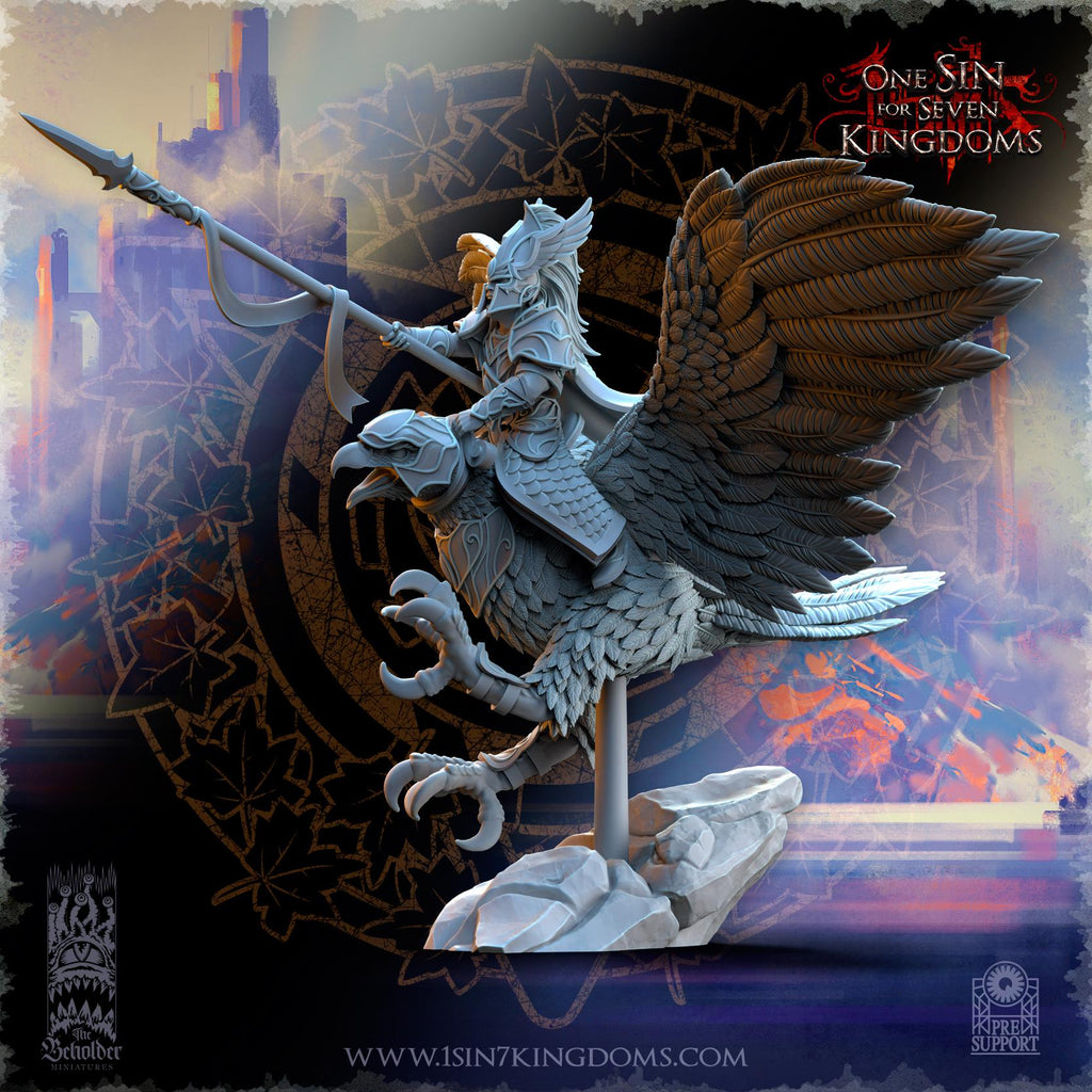 Glorinder on King Eagle - in 12k- by TheBeholderMiniatures