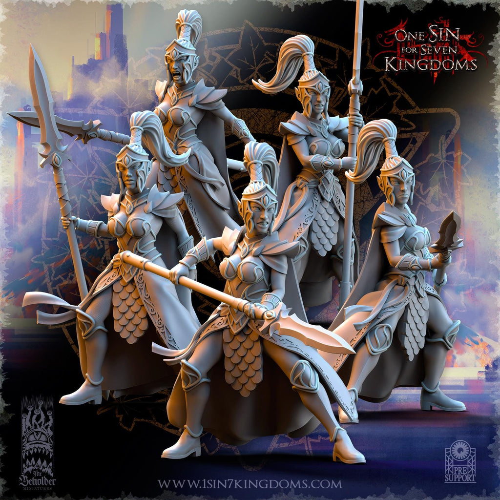 Silvermoor Elves Sisterhood Praetorians - in 12k- by TheBeholderMiniatures