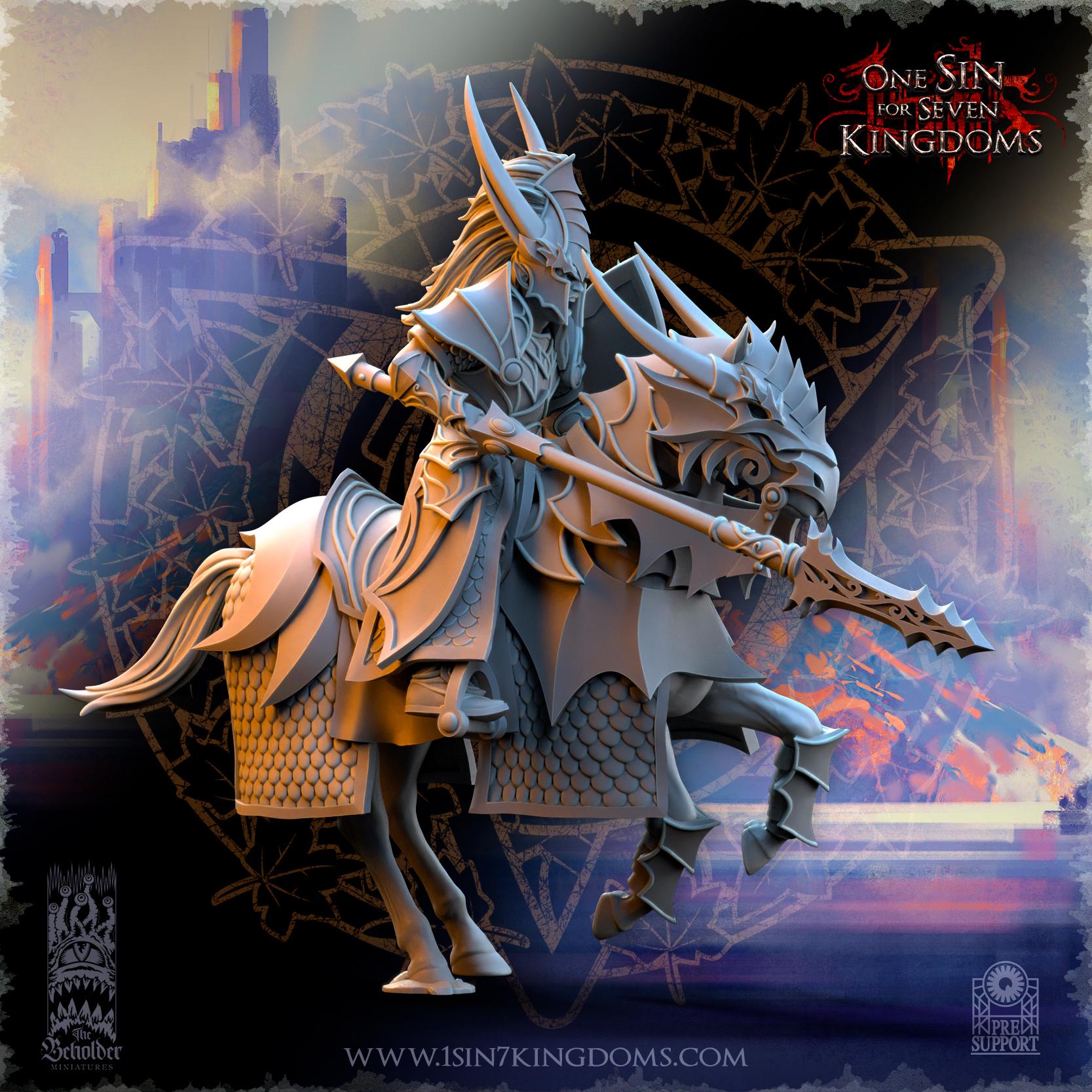 Silvermoor Elves Dragonborn Knights - in 12k- by TheBeholderMiniatures