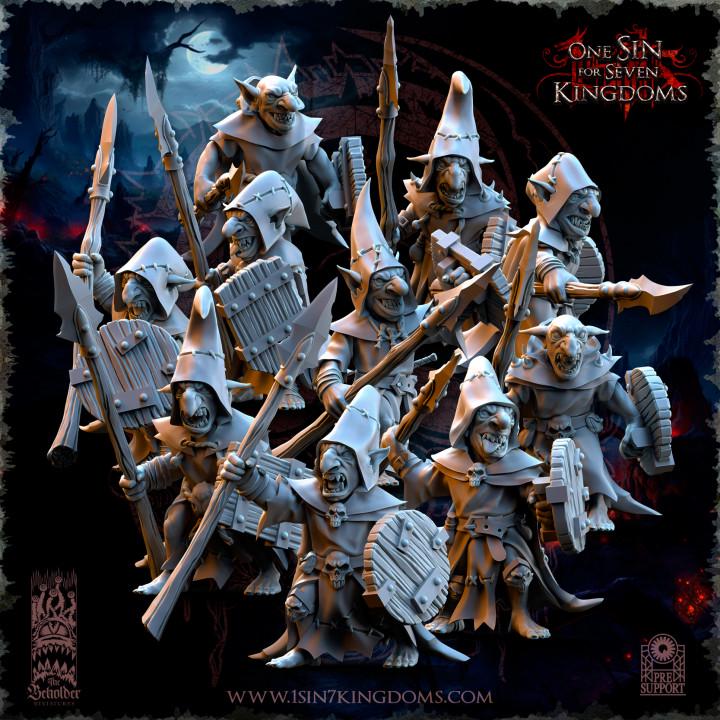 The Black Horde Goblins Warriors - 12k - By TheBeholderMiniatures