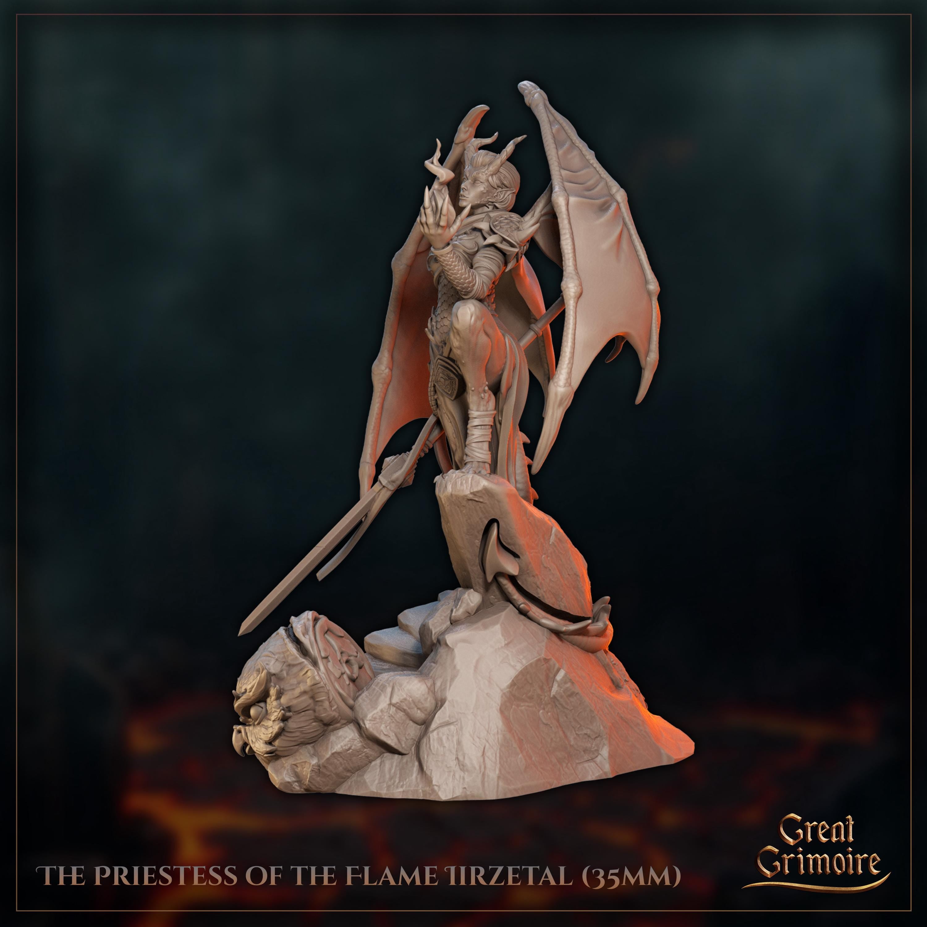 The Priestess of the Flame Iirzetal - in 12k - by Great Grimoire