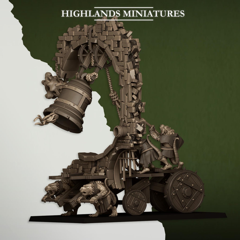 Moving Sewer with Bell and Censer  - in 12k- by Highlands Miniatures