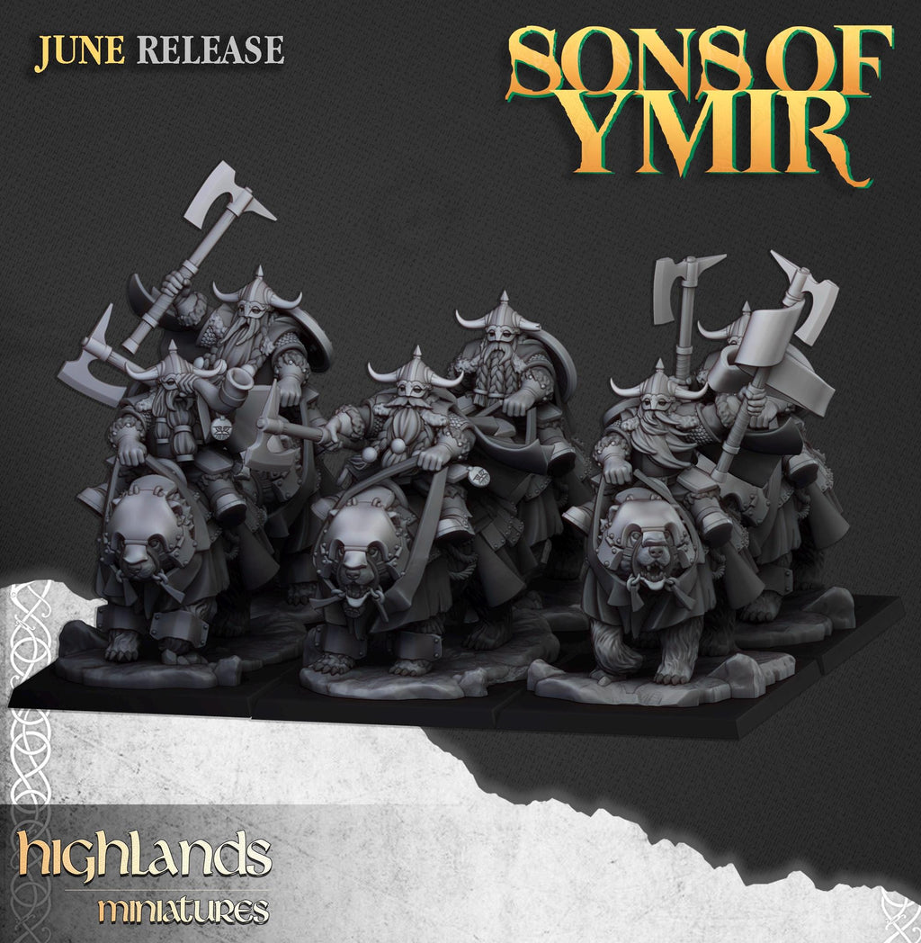 Heavy Dwarf Cavalry  - in 12k- by Highlands Miniatures