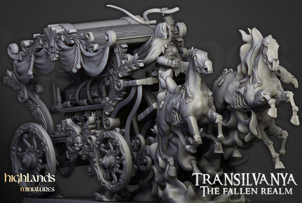 Undead Boyar Chariot   - in 12k- by Highlands Miniatures