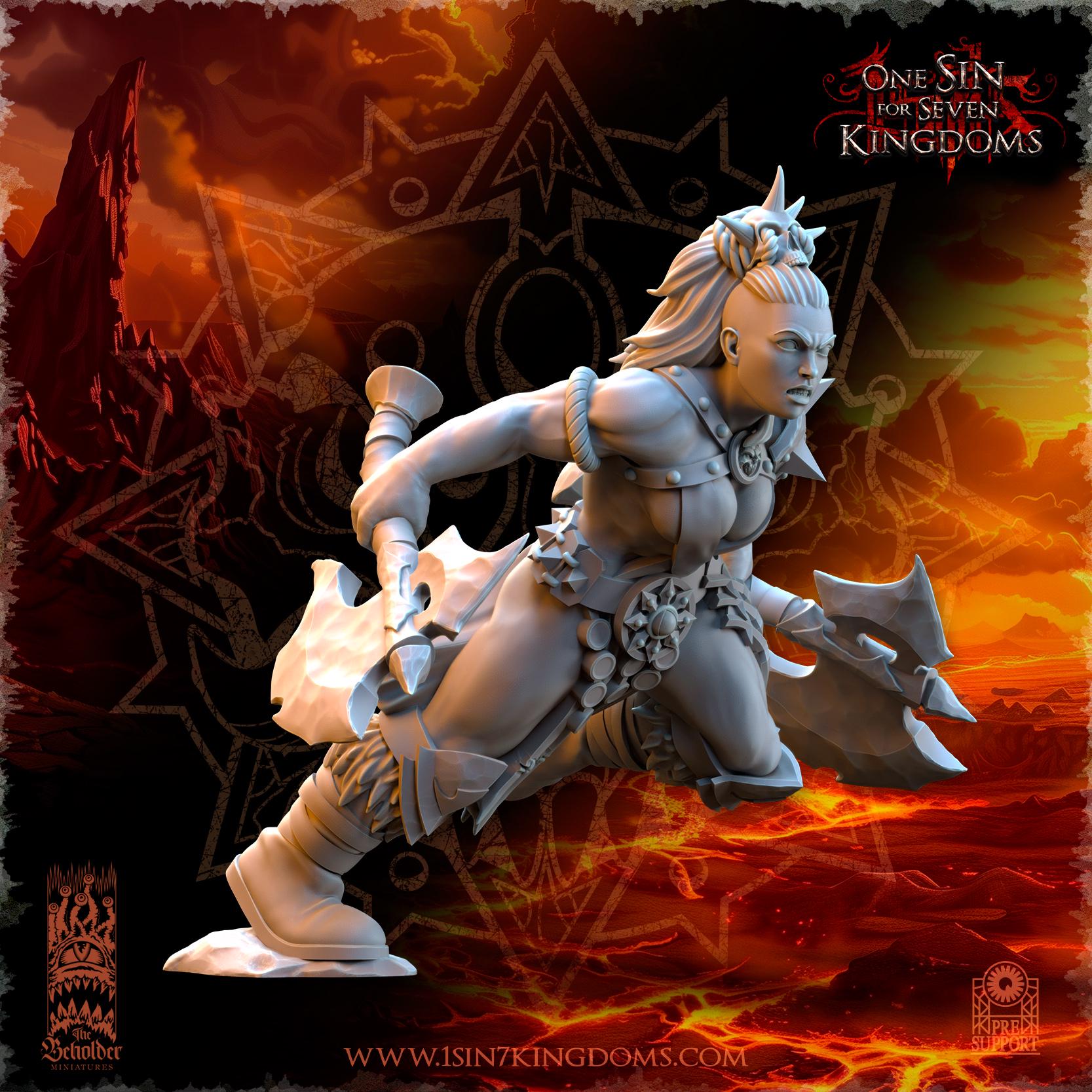 Realms of Mayhem Barbarian Razors - in 12k- by TheBeholderMiniatures
