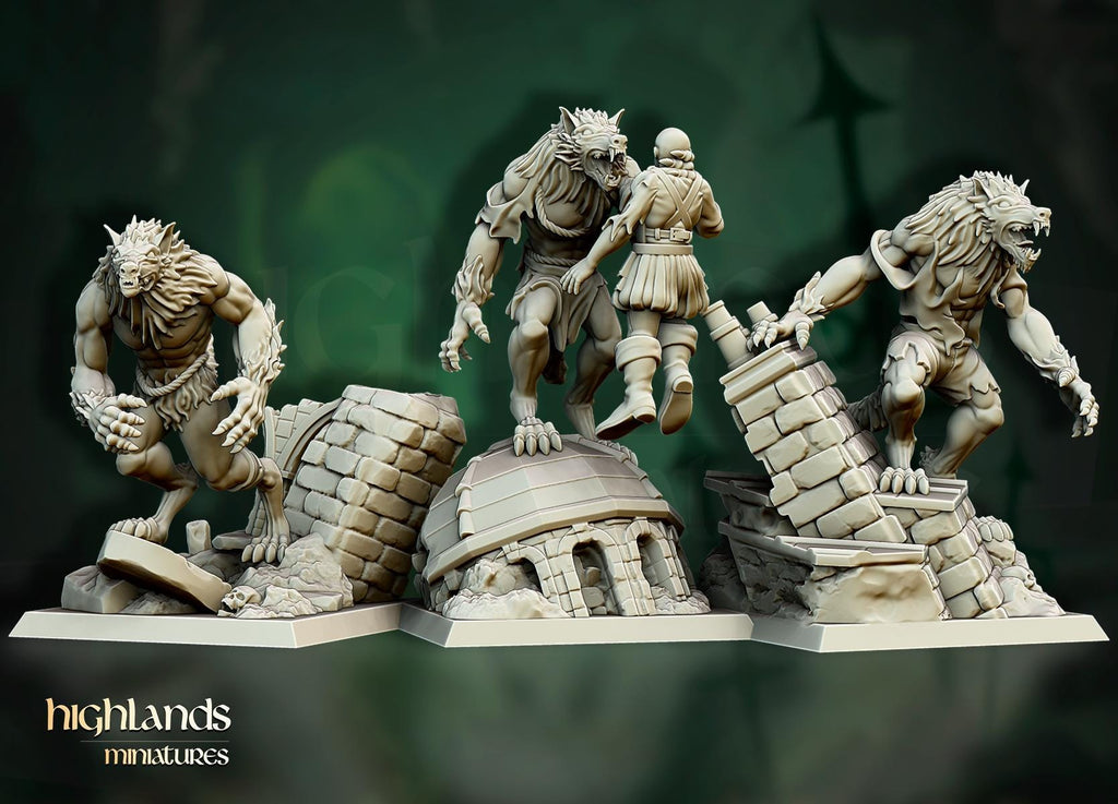 Werewolves Unit  - in 12k- by Highlands Miniatures