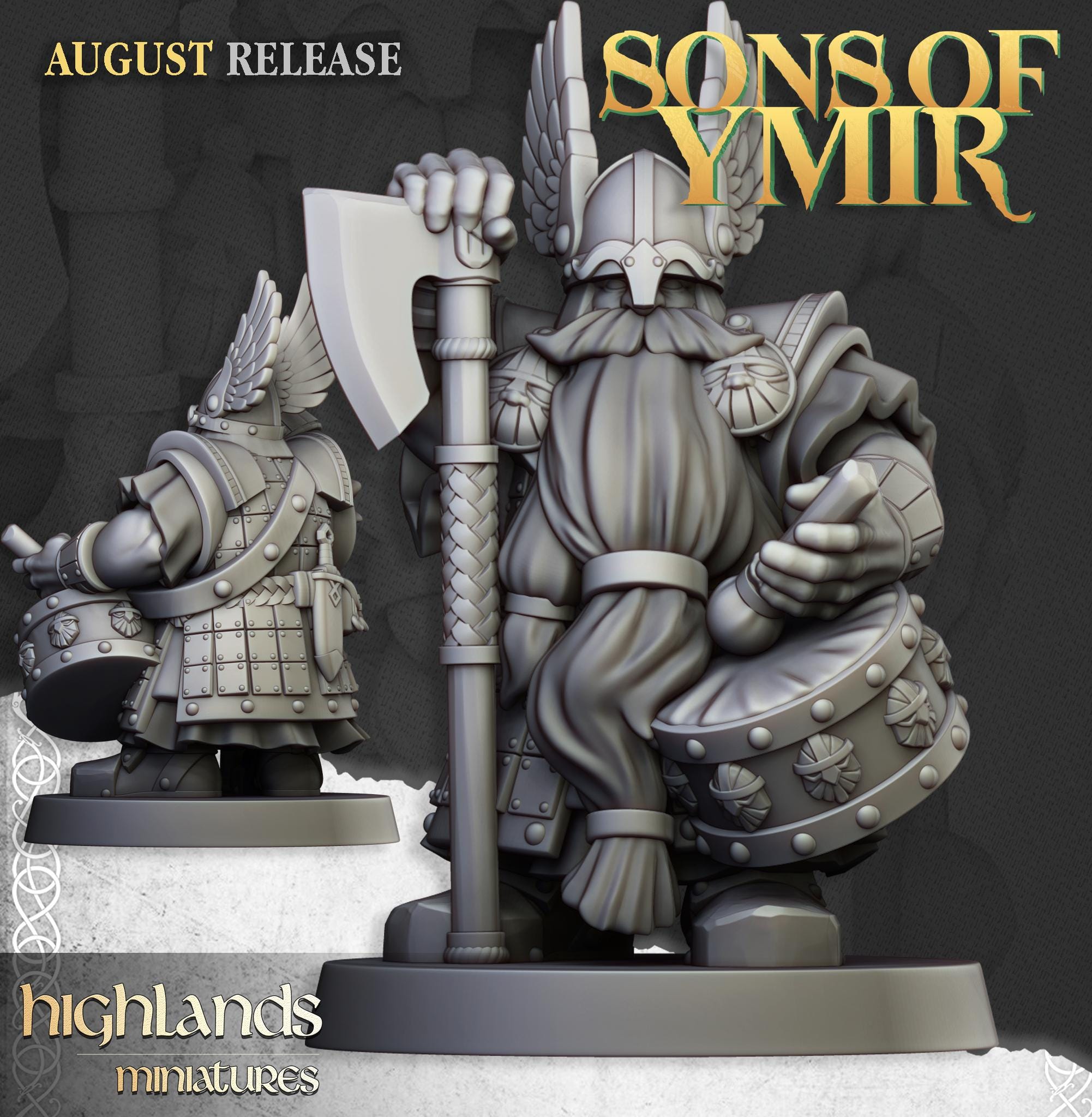 Dwarf Veterans Unit  - in 12k- by Highlands Miniatures