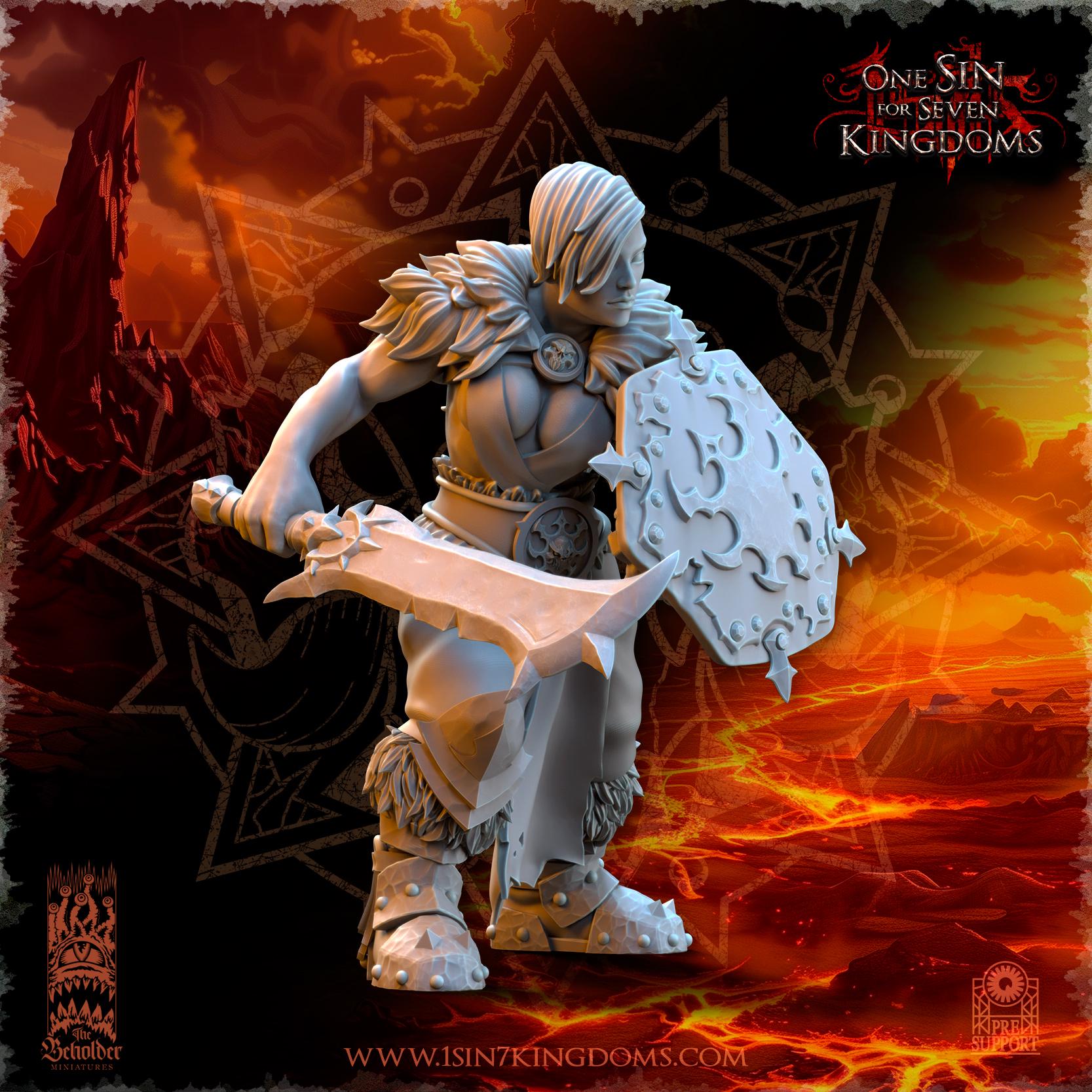 Realms of Mayhem Barbarian Razors - in 12k- by TheBeholderMiniatures