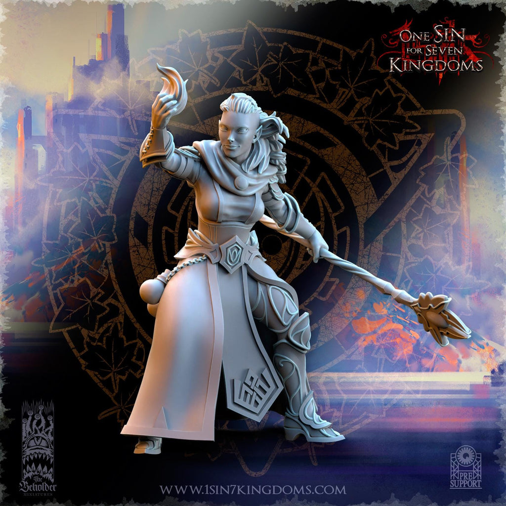 Silvermoor Elves Sorceresses of the Inner Circle - in 12k- by TheBeholderMiniatures