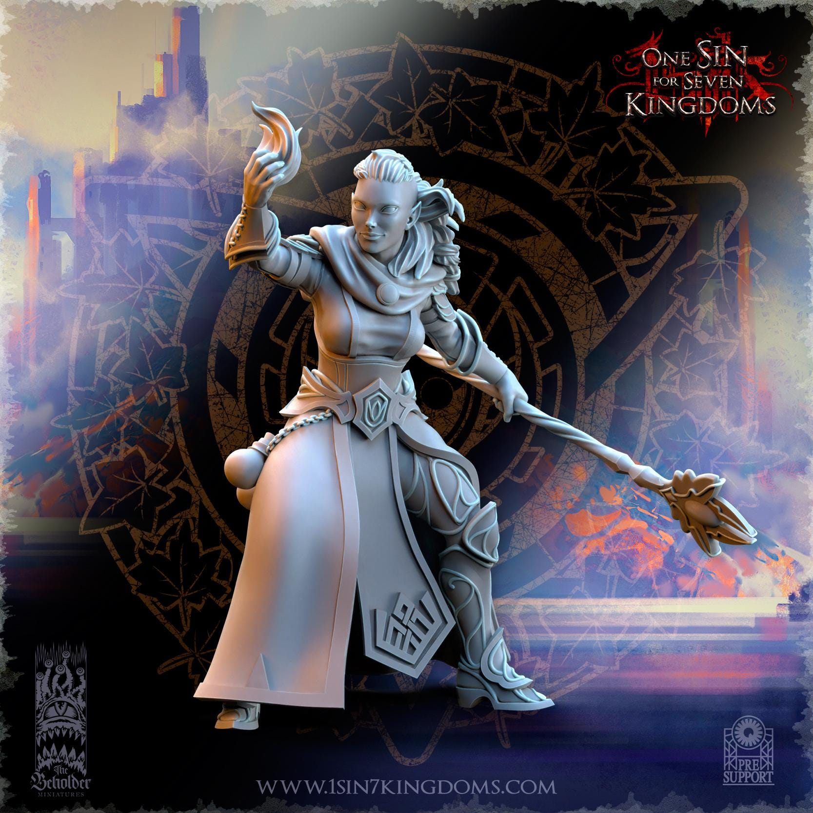 Silvermoor Elves Sorceresses of the Inner Circle - in 12k- by TheBeholderMiniatures
