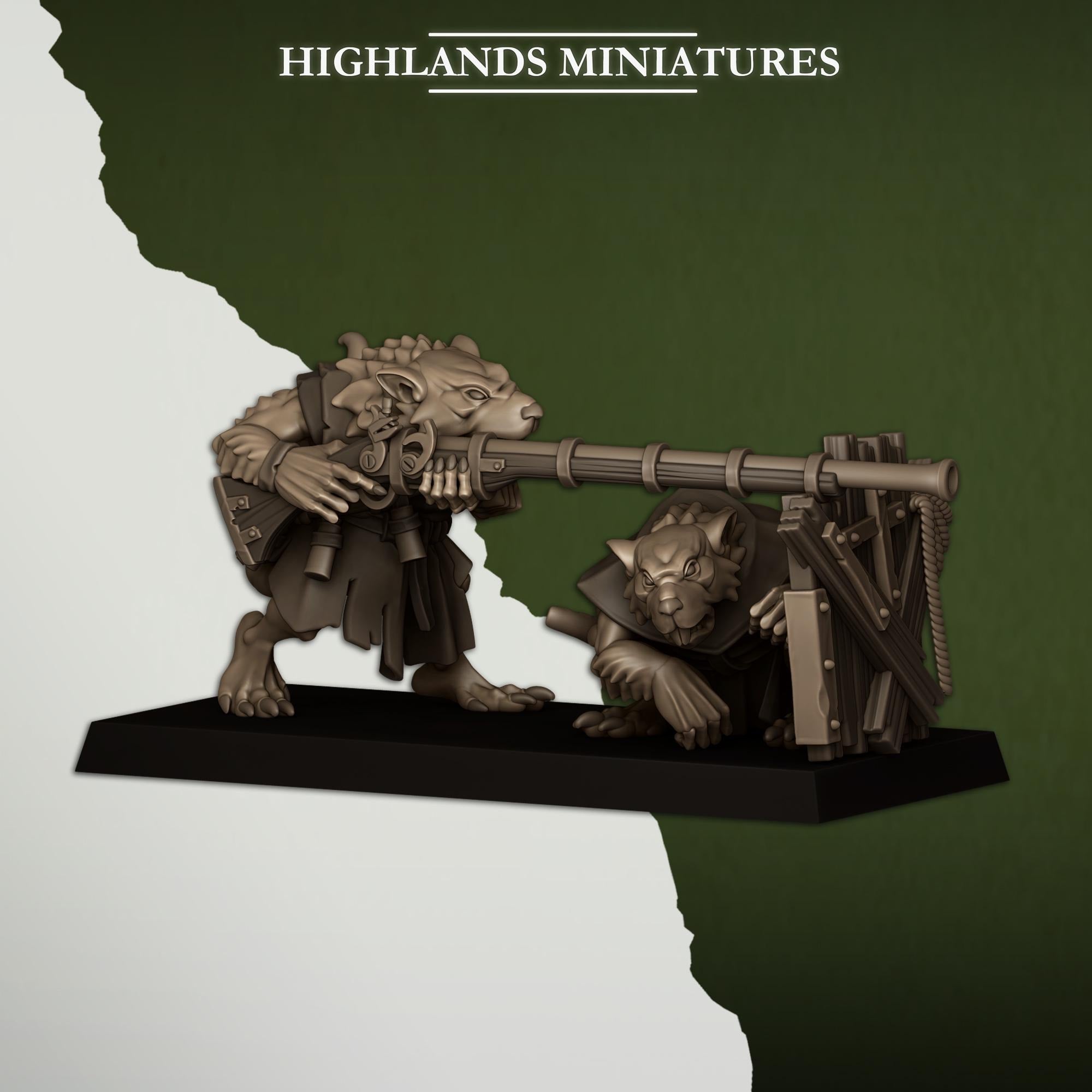 Vermin Shooters Teams - 3 models - in 12k- by Highlands Miniatures