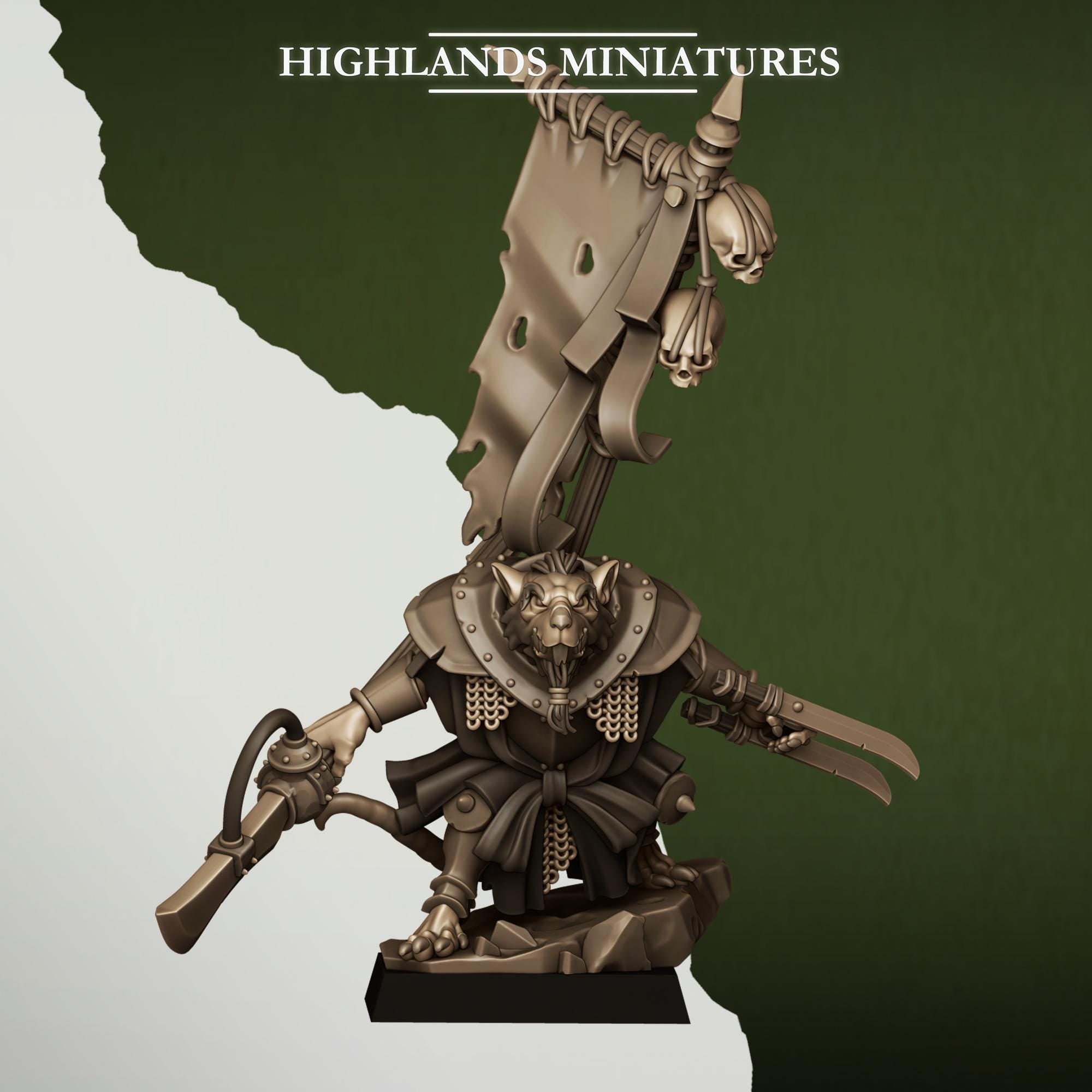 Sewer Vermin Warlord - in 12k- by Highlands Miniatures