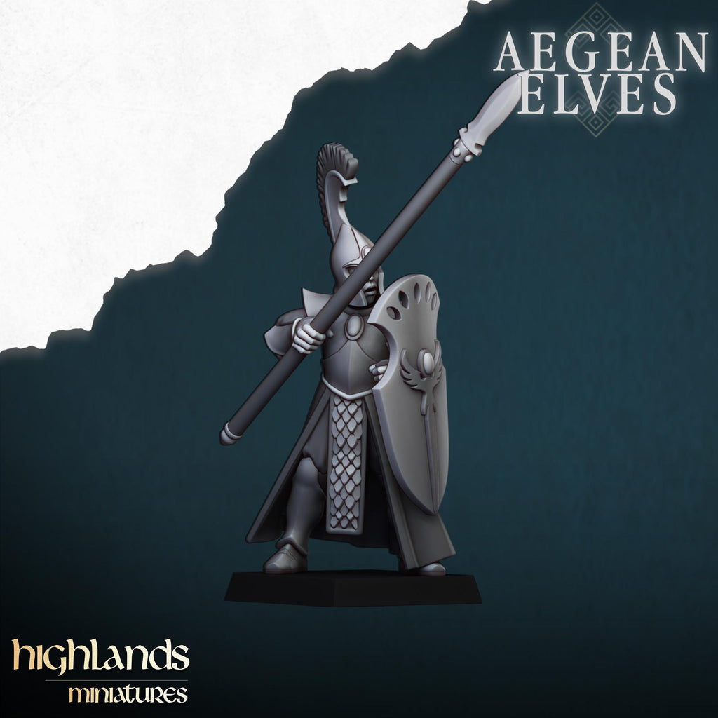 Aegean Elves Spearmen  - in 12k- by Highlands Miniatures