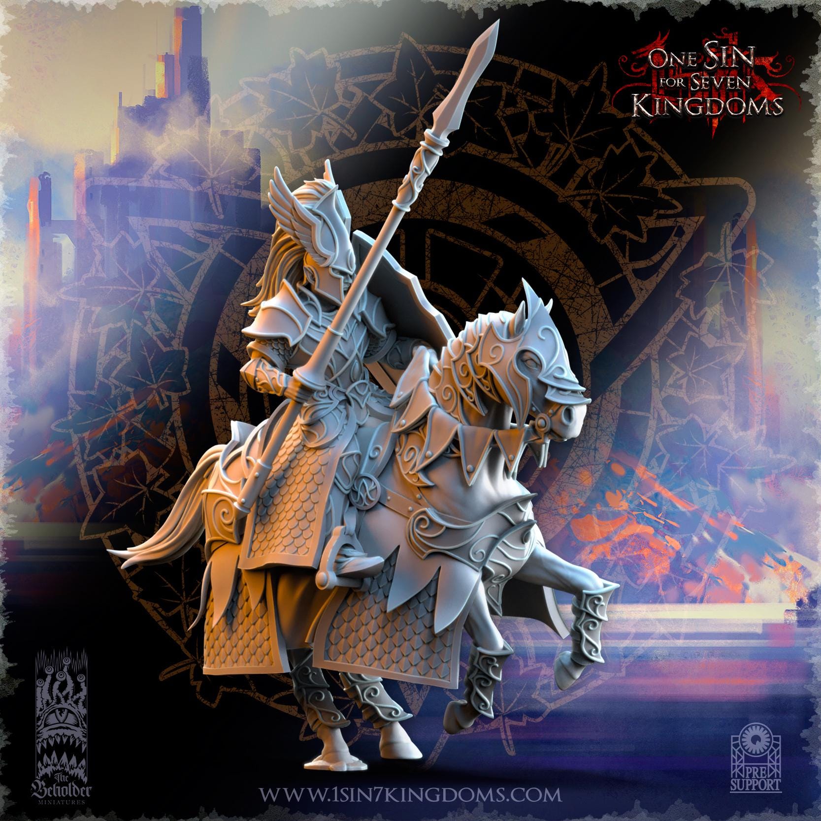 Silvermoor Elves Knights of Ashur - in 12k- by TheBeholderMiniatures