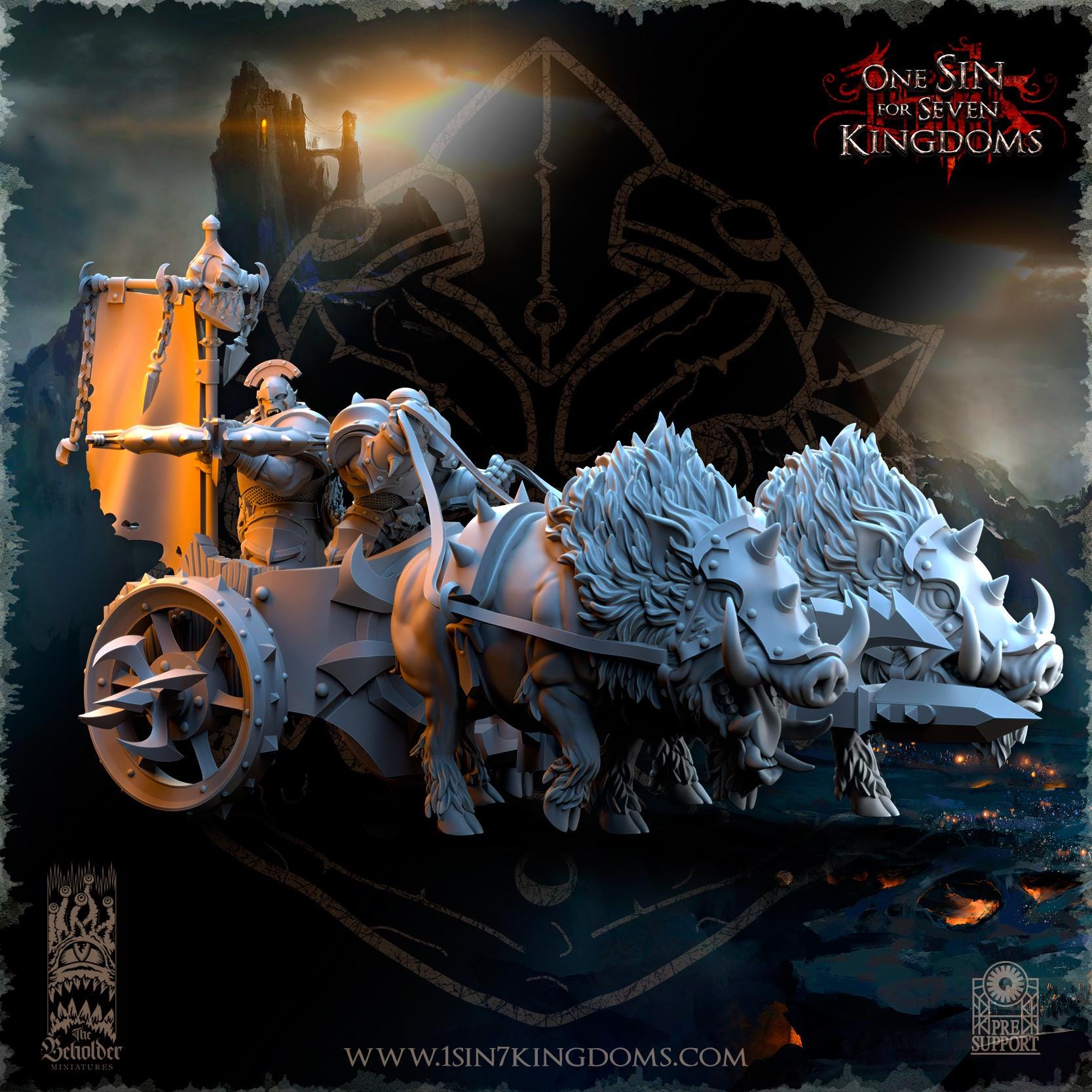 Nestah Orcs Beast Chariots  - in 12k- by TheBeholderMiniatures