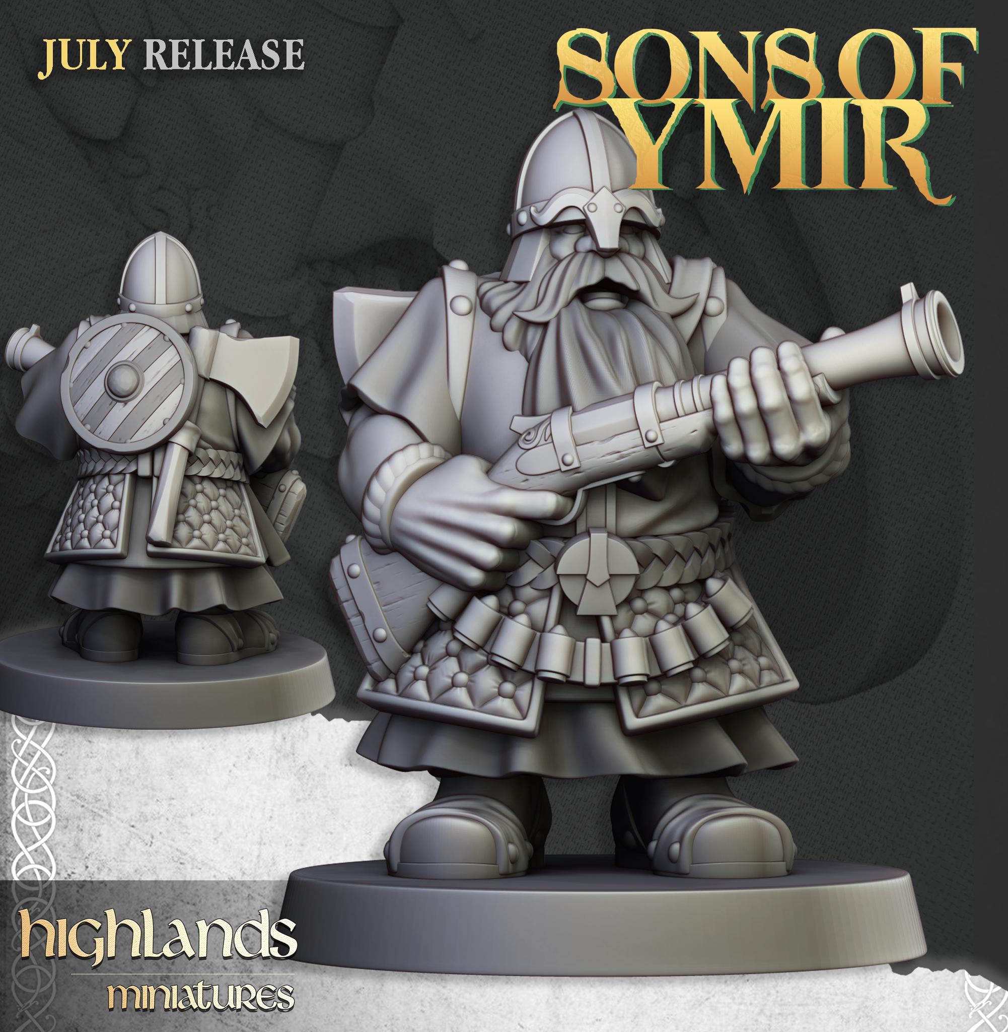 Dwarfs Marksmen Unit - in 12k- by Highlands Miniatures