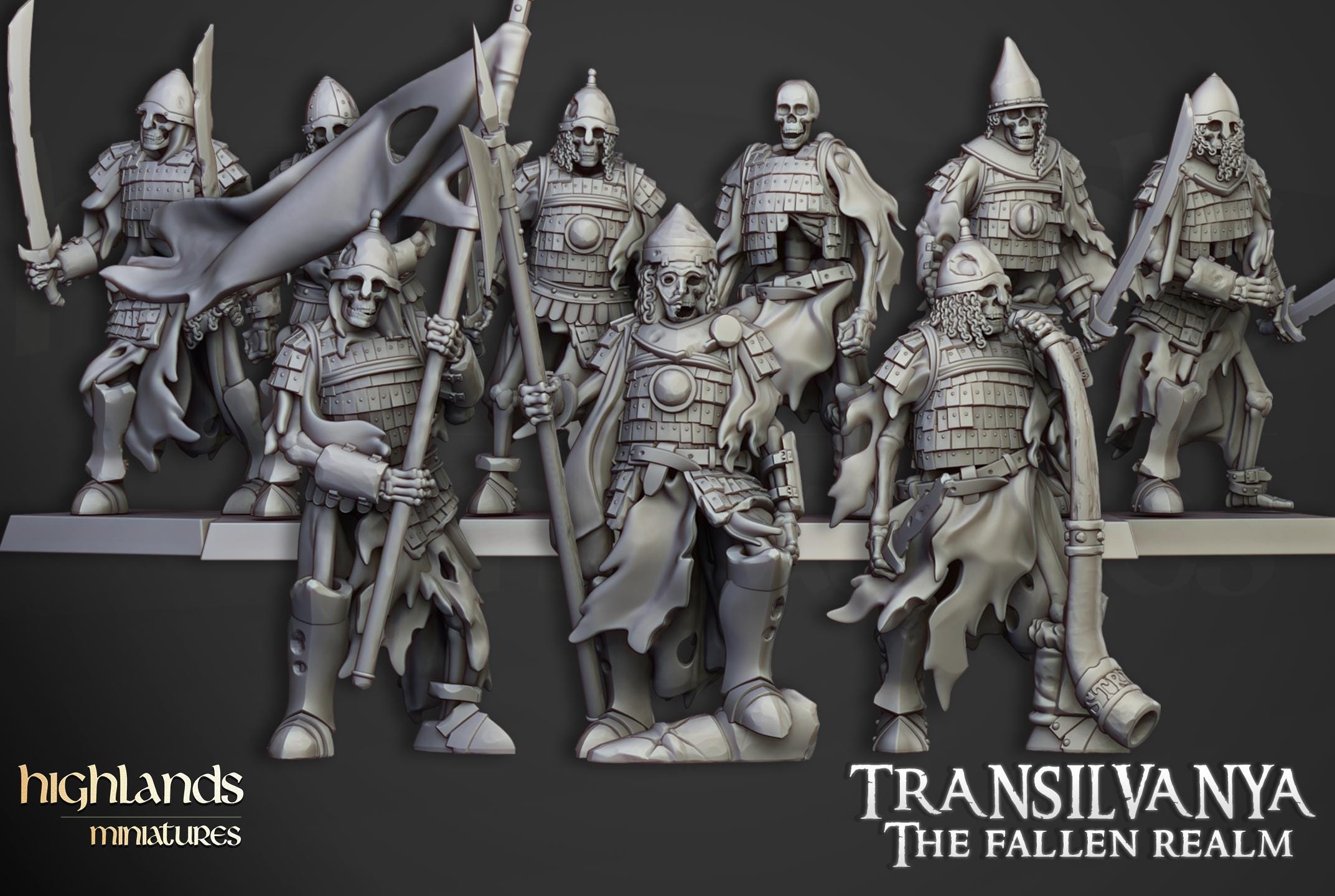 Skeleton Boyar Guard  - in 12k- by Highlands Miniatures