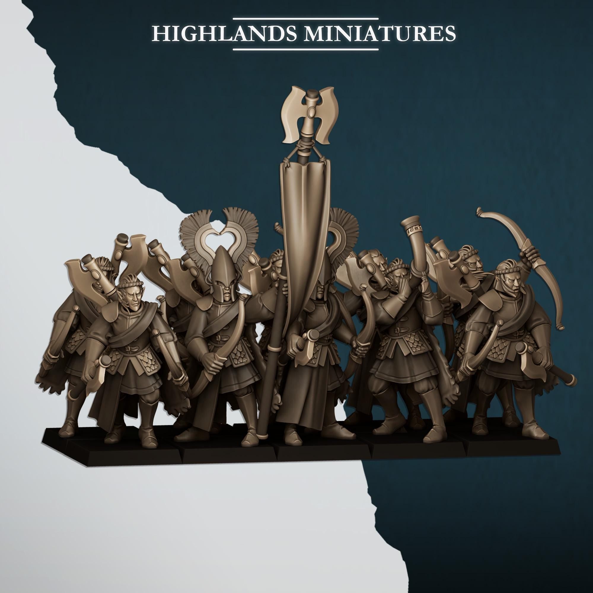 Nemean Lions with Bows  - in 12k- by Highlands Miniatures
