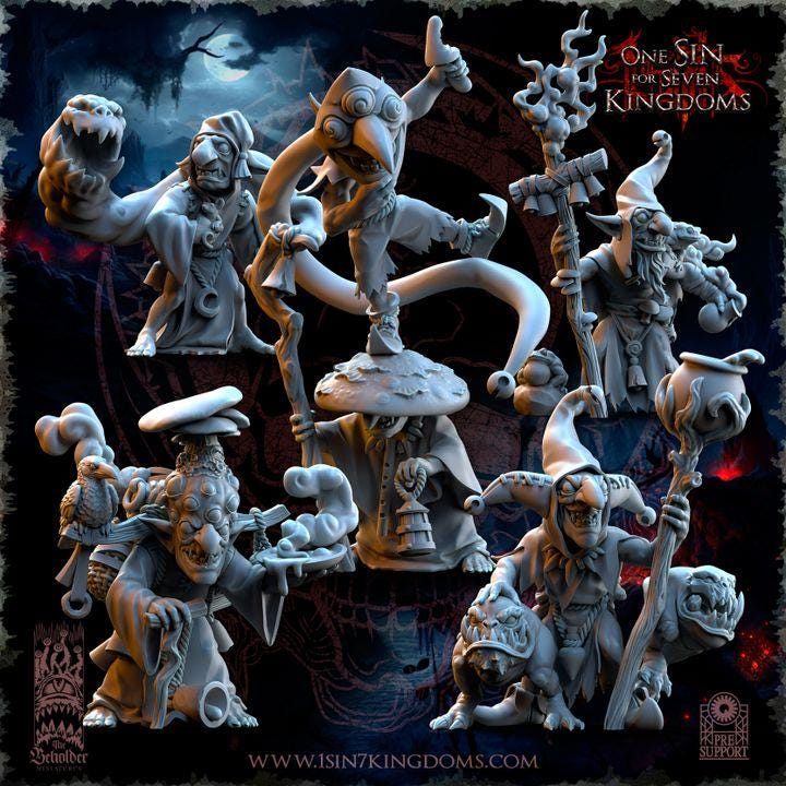 The Black Horde Goblins Mushroom Eaters - 12k by TheBeholderMiniatures