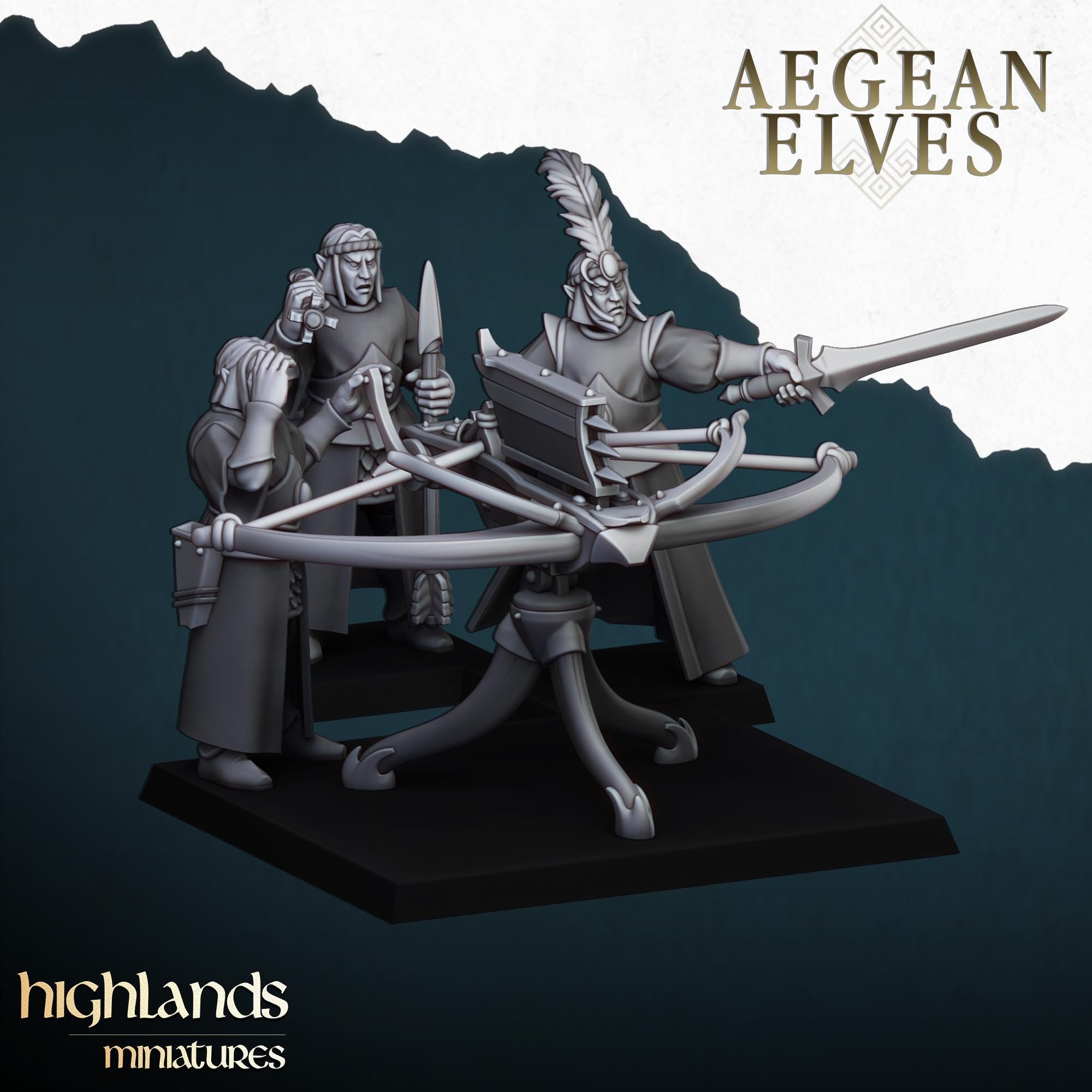 Aegean Elves Ballista  - in 12k- by Highlands Miniatures