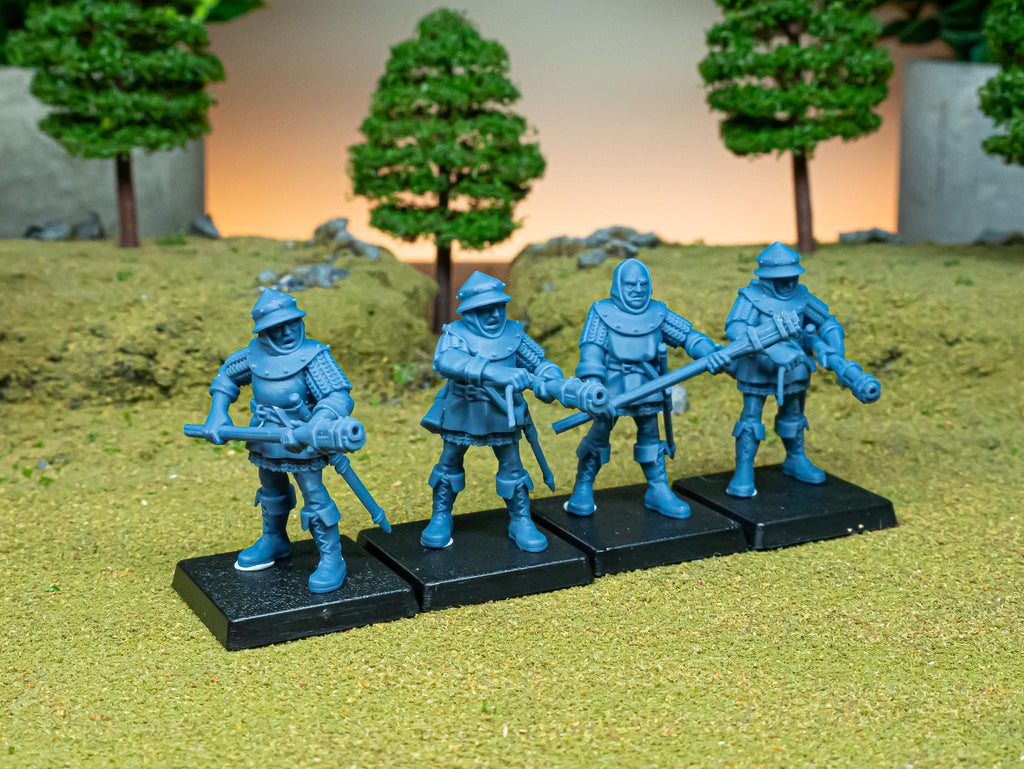 Gallia Shooters: Handgunners  - in 12k- by Highlands Miniatures
