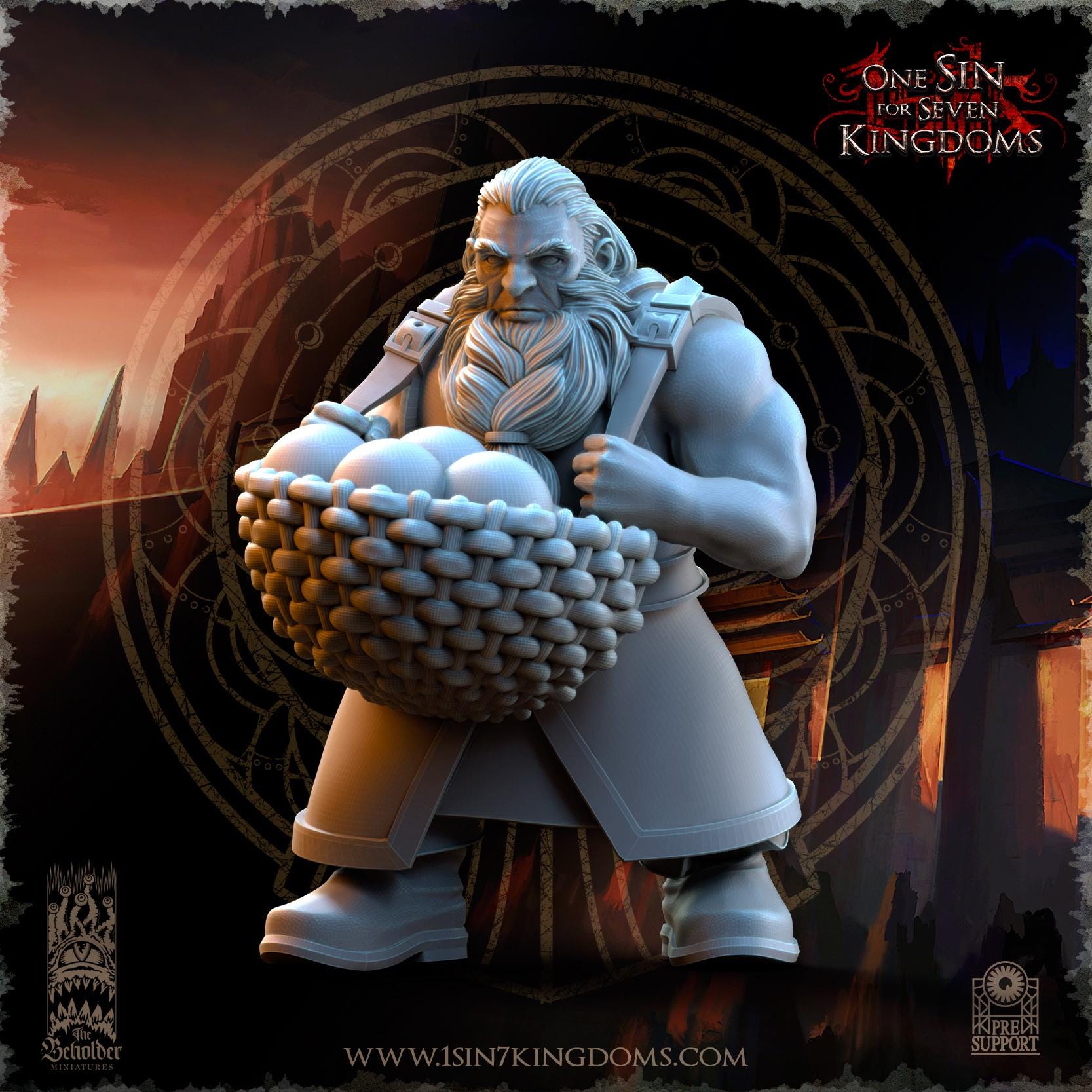 dwarven kingdom volcano battery - in 12k by TheBeholderMiniatures