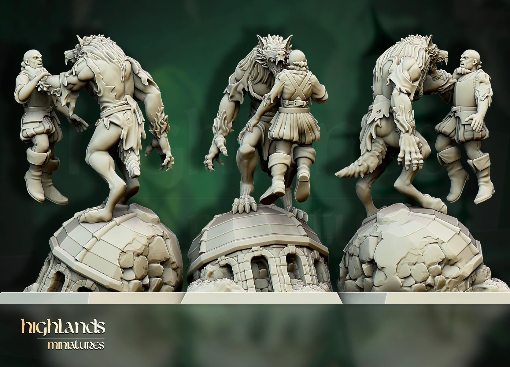 Werewolves Unit  - in 12k- by Highlands Miniatures