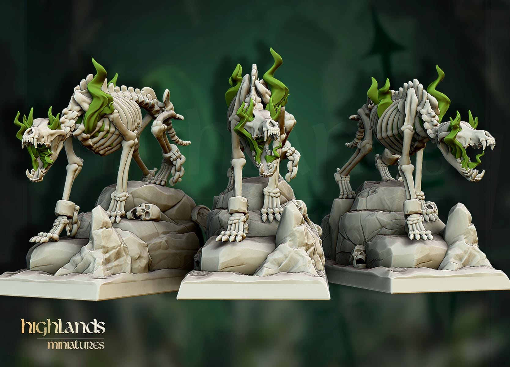 Direwolves Unit - 14 models - in 12k- by Highlands Miniatures