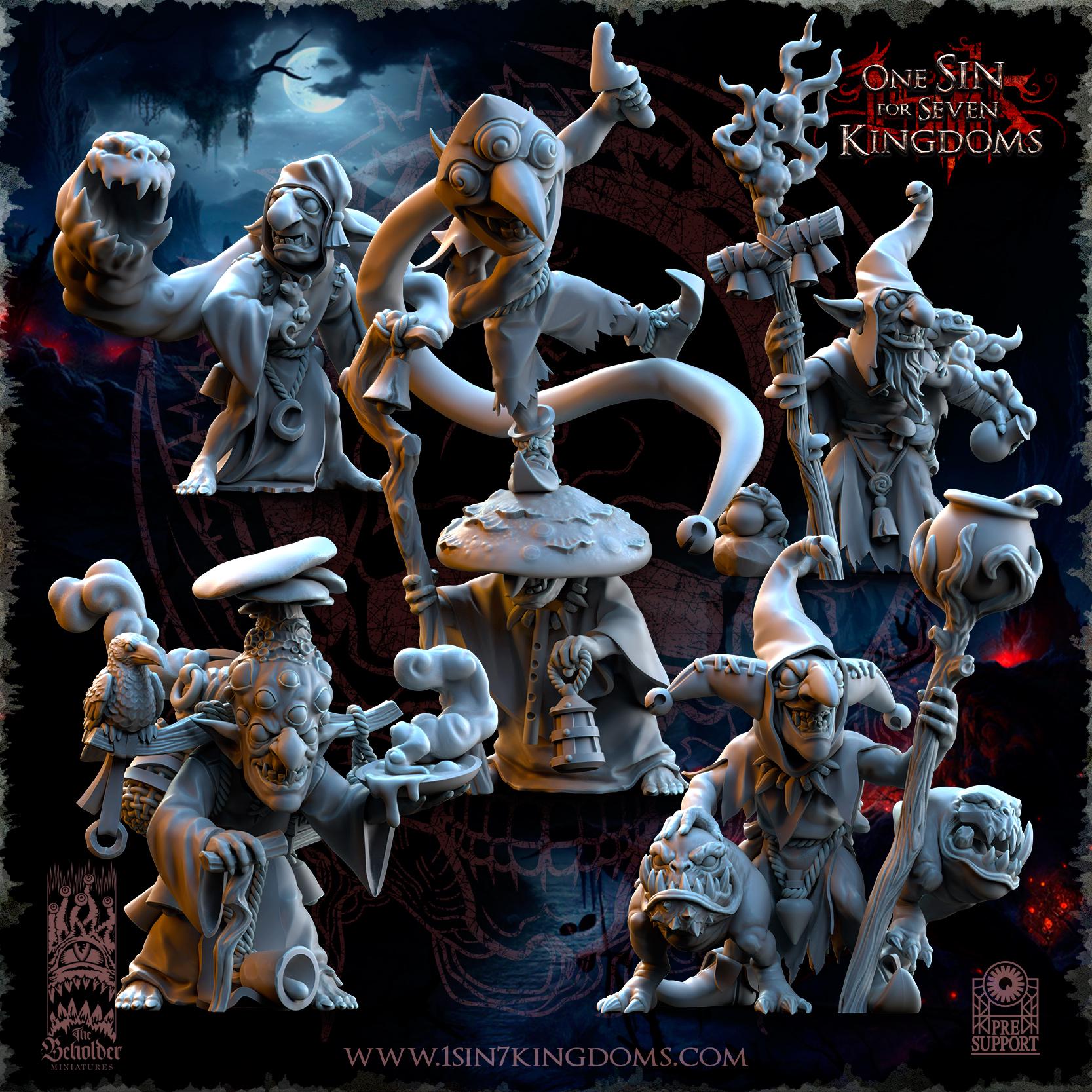 The Black Horde Goblins Mushroom Eaters - 12k by TheBeholderMiniatures