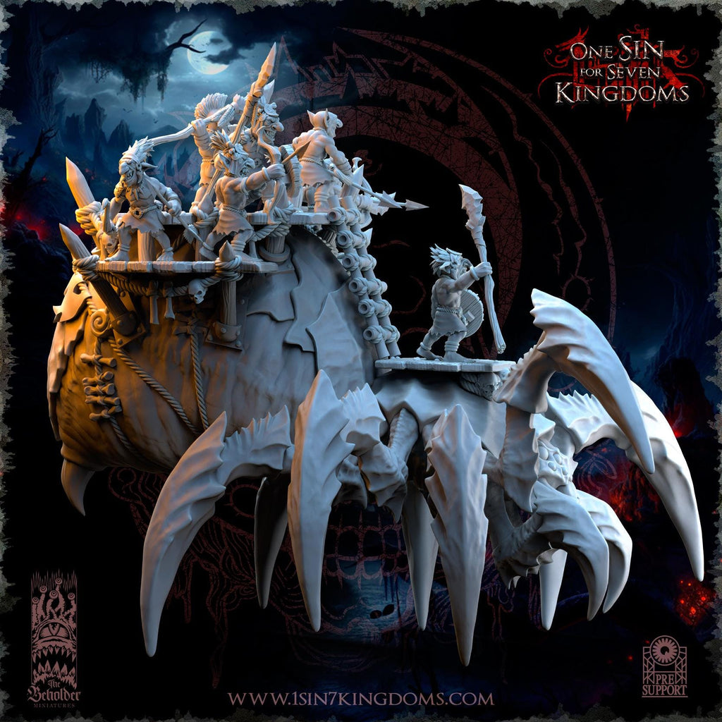 The Black Horde Goblins Behemoth Spider - in 12k - By TheBeholderMiniatures