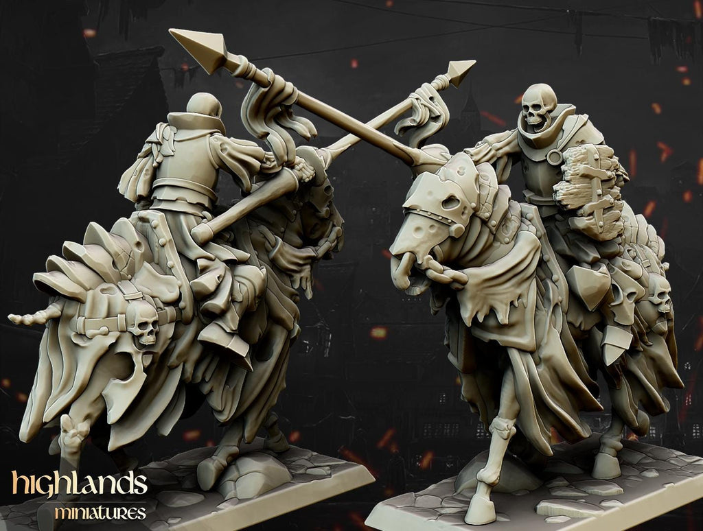 Undead Dark Knight Core Unit  - in 12k- by Highlands Miniatures