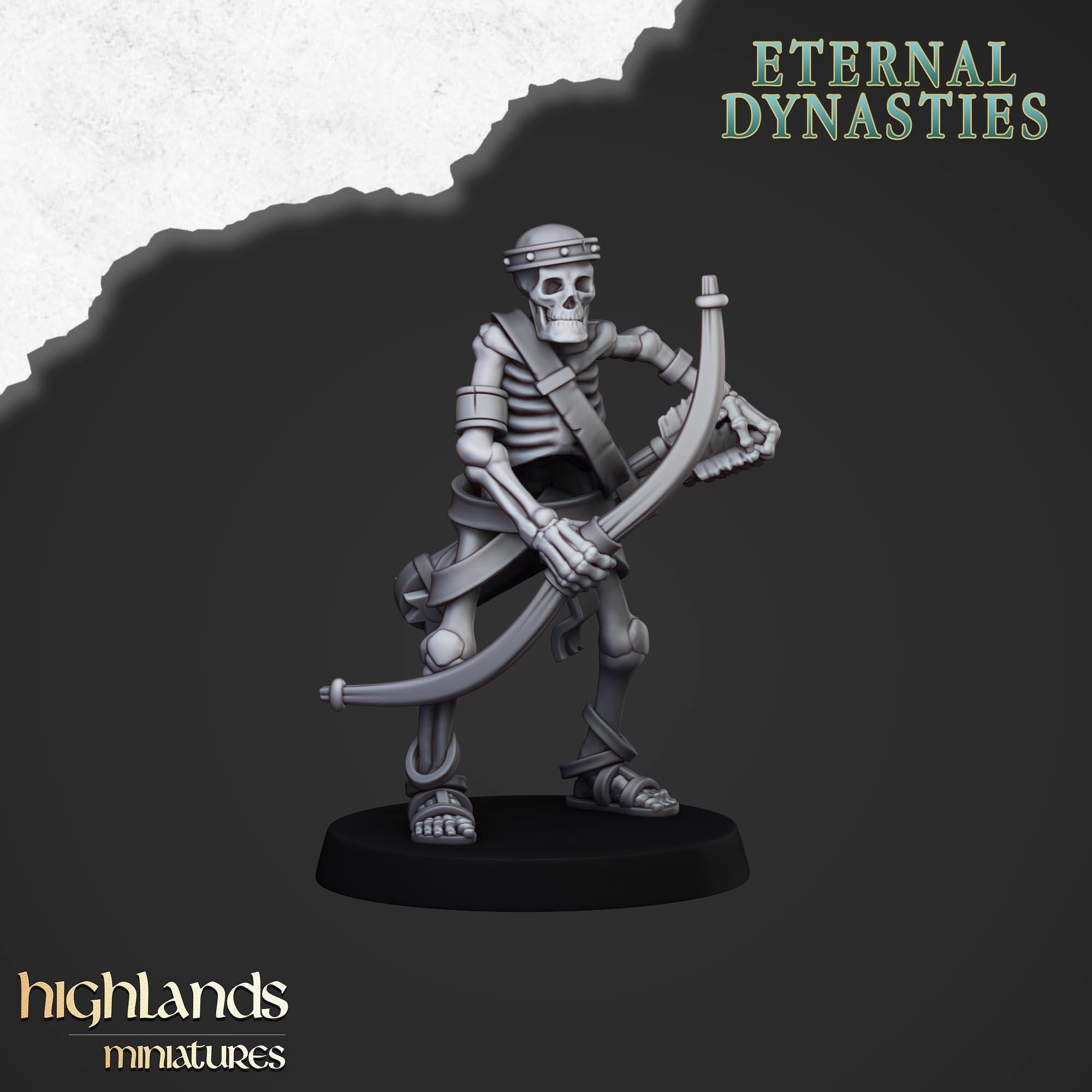 Ancient Skeletons with Bows - in 12k- by Highlands Miniatures