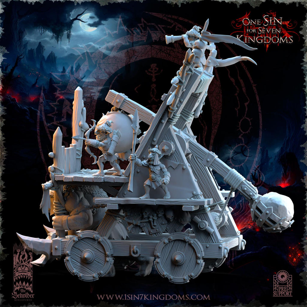 The Black Horde Goblins Catapult - in 12k by TheBeholderMiniatures