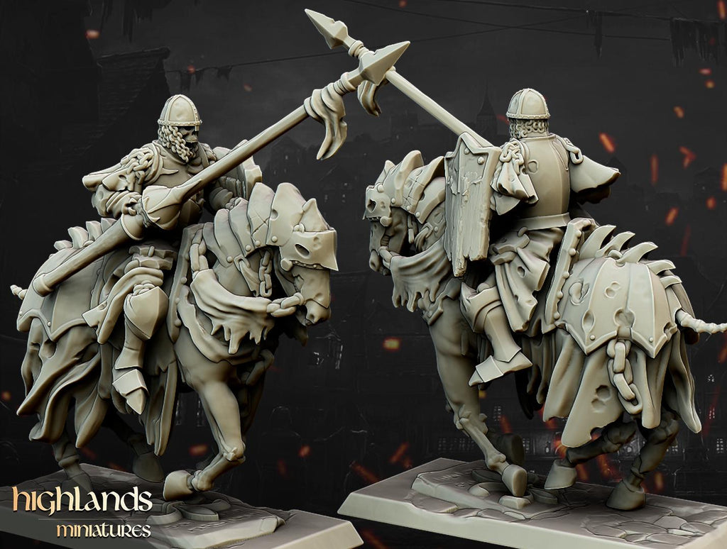 Undead Dark Knight Core Unit  - in 12k- by Highlands Miniatures