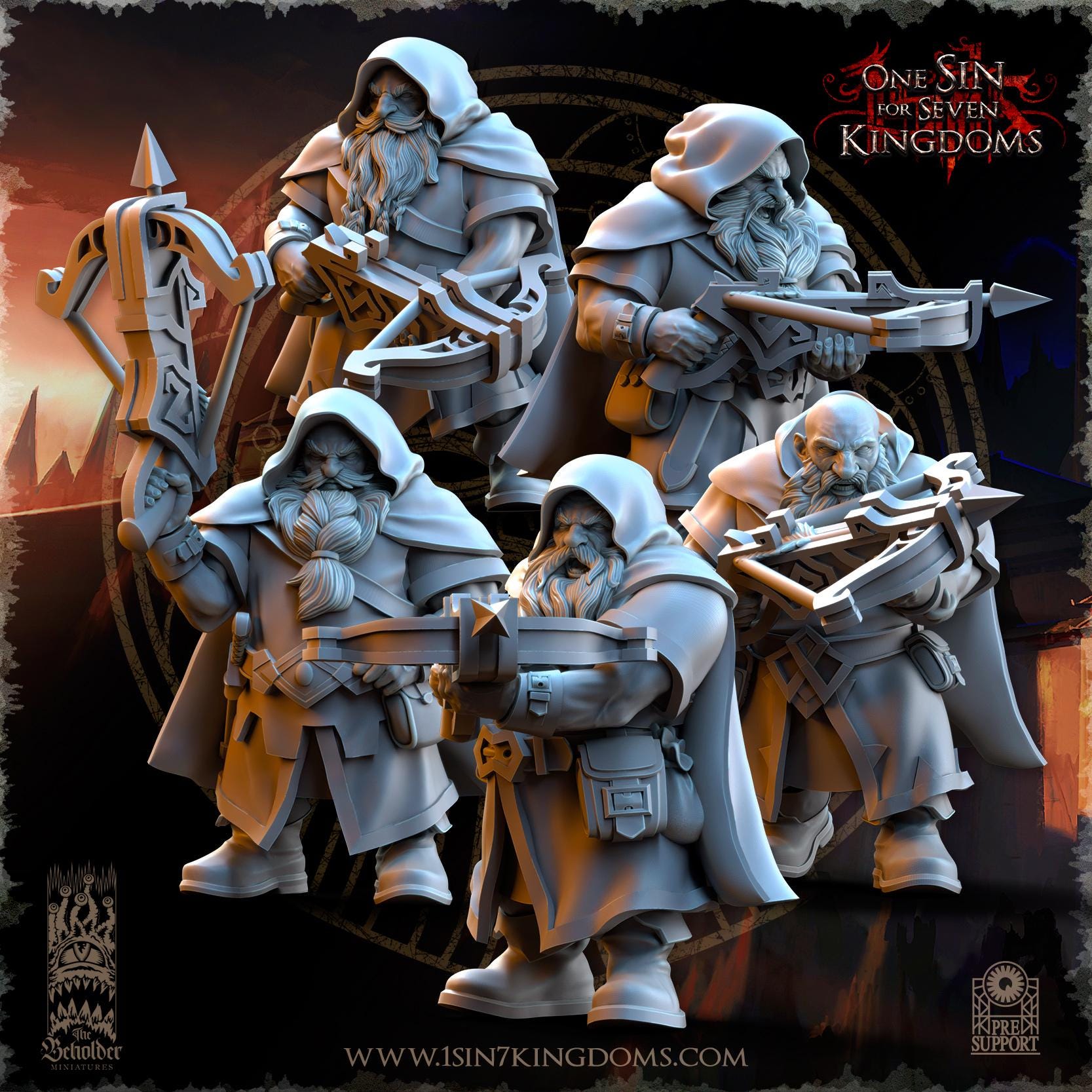 Dwarven kingdom sharpshooters - 12k by  TheBeholderMiniatures