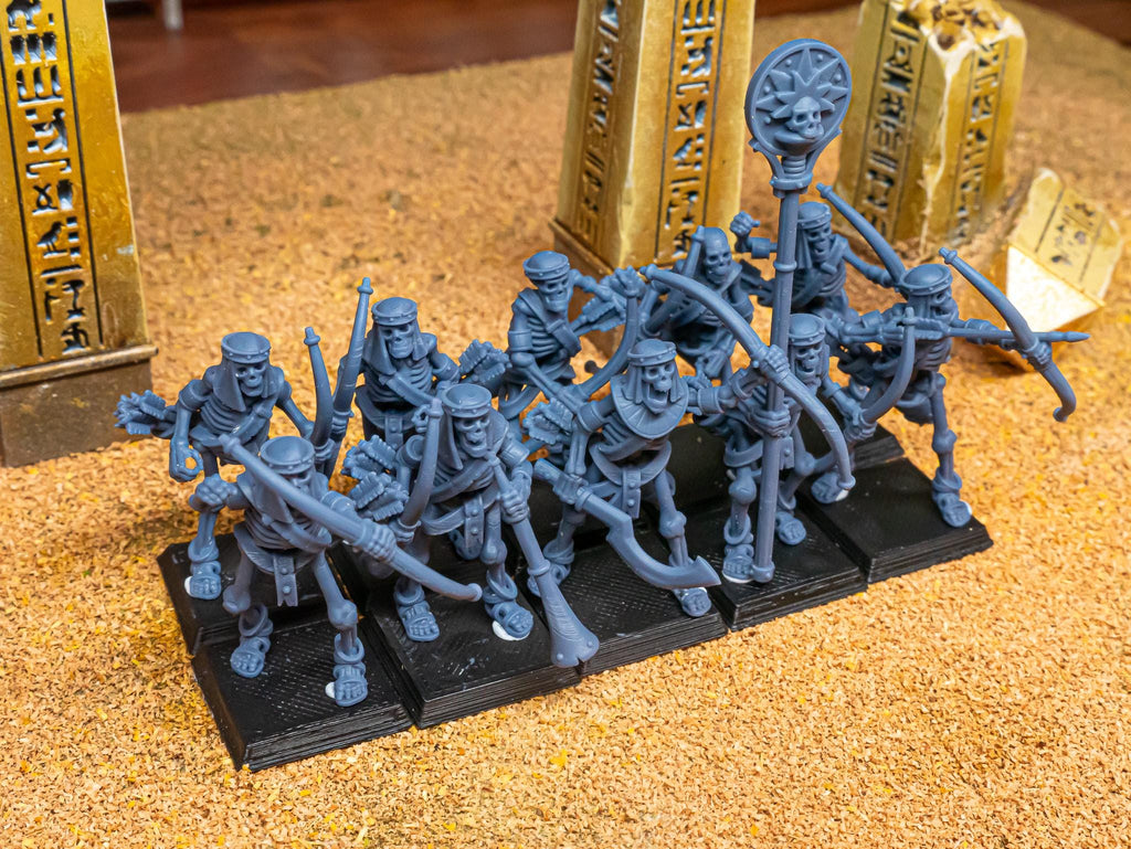 Ancient Skeletons with Bows - in 12k- by Highlands Miniatures