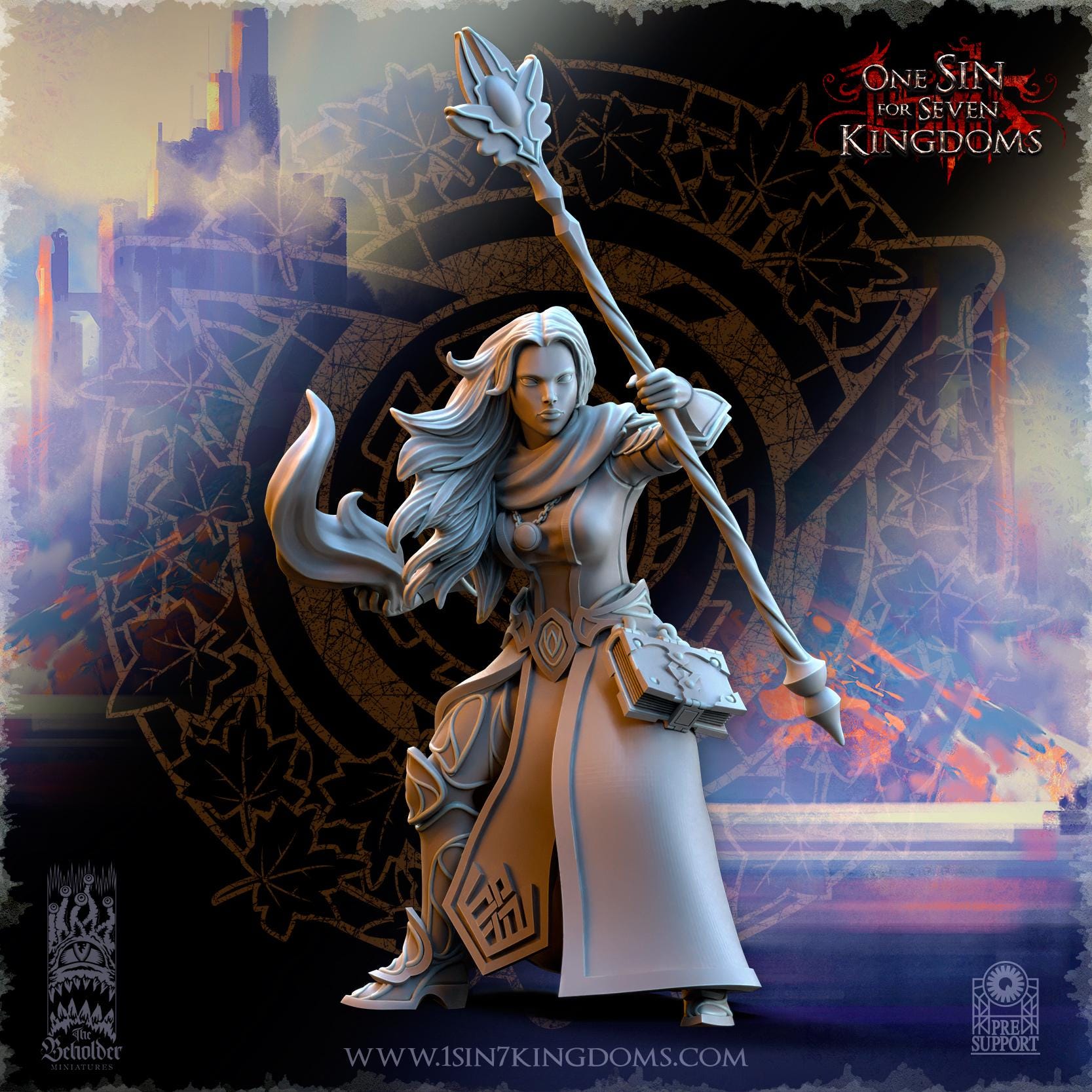 Silvermoor Elves Sorceresses of the Inner Circle - in 12k- by TheBeholderMiniatures
