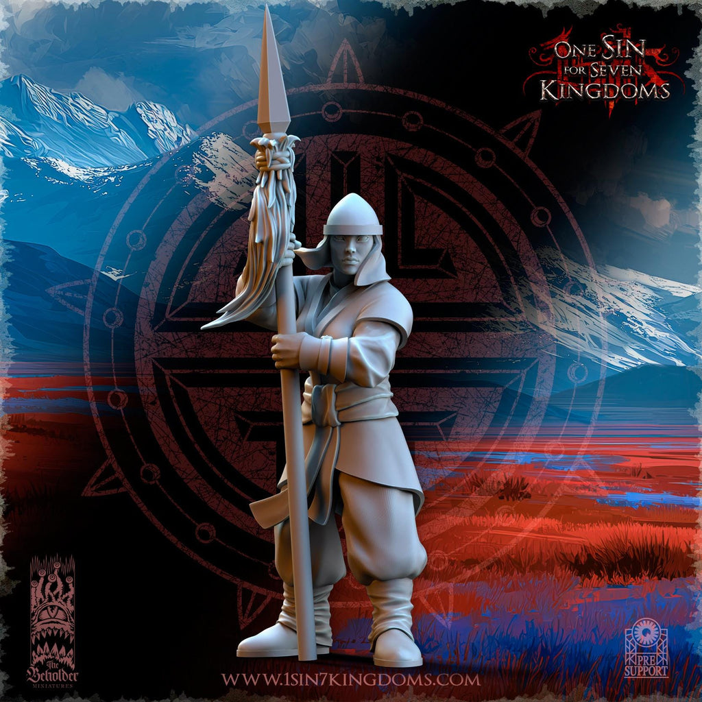 Astarii Dynasty Peasant Militia - in 12k by TheBeholderMiniatures