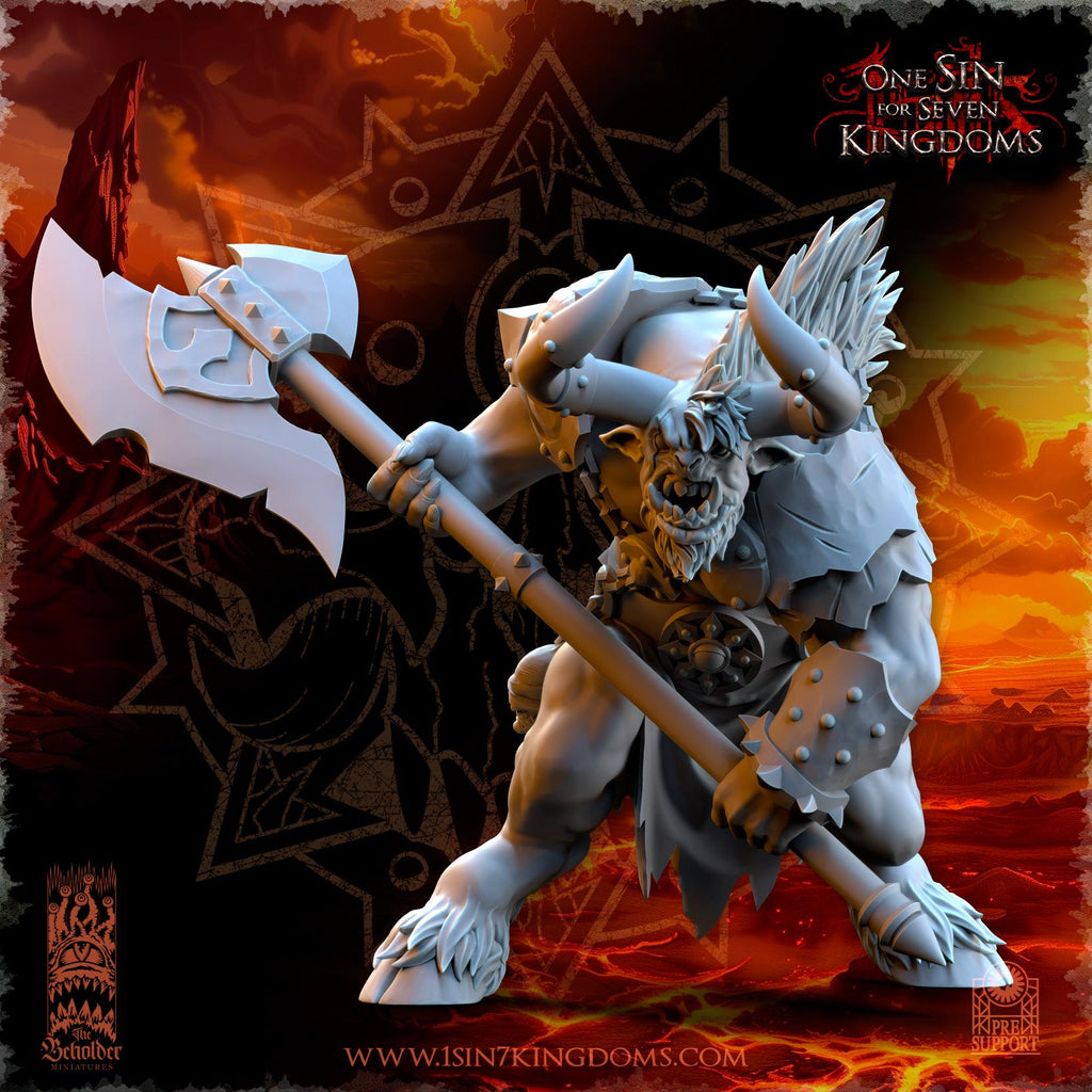 Realms of Mayhem Minotaurs - in 12k by TheBeholderMiniatures