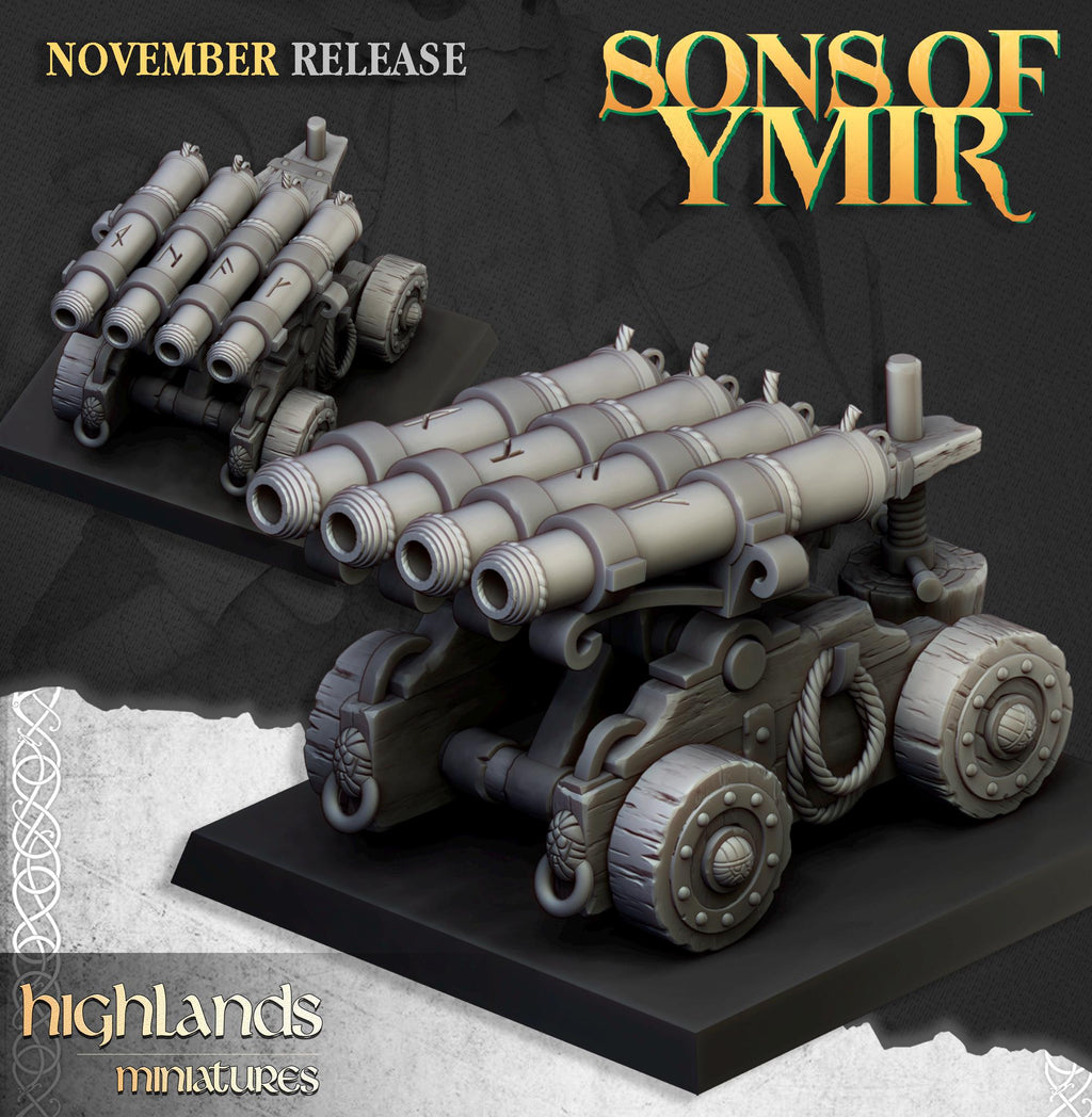 Dwarf Artillery Set - in 12k- by Highlands Miniatures