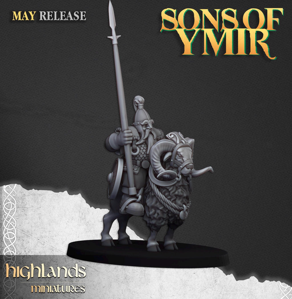 Mounted Dwarfs - in 12k- by Highlands Miniatures