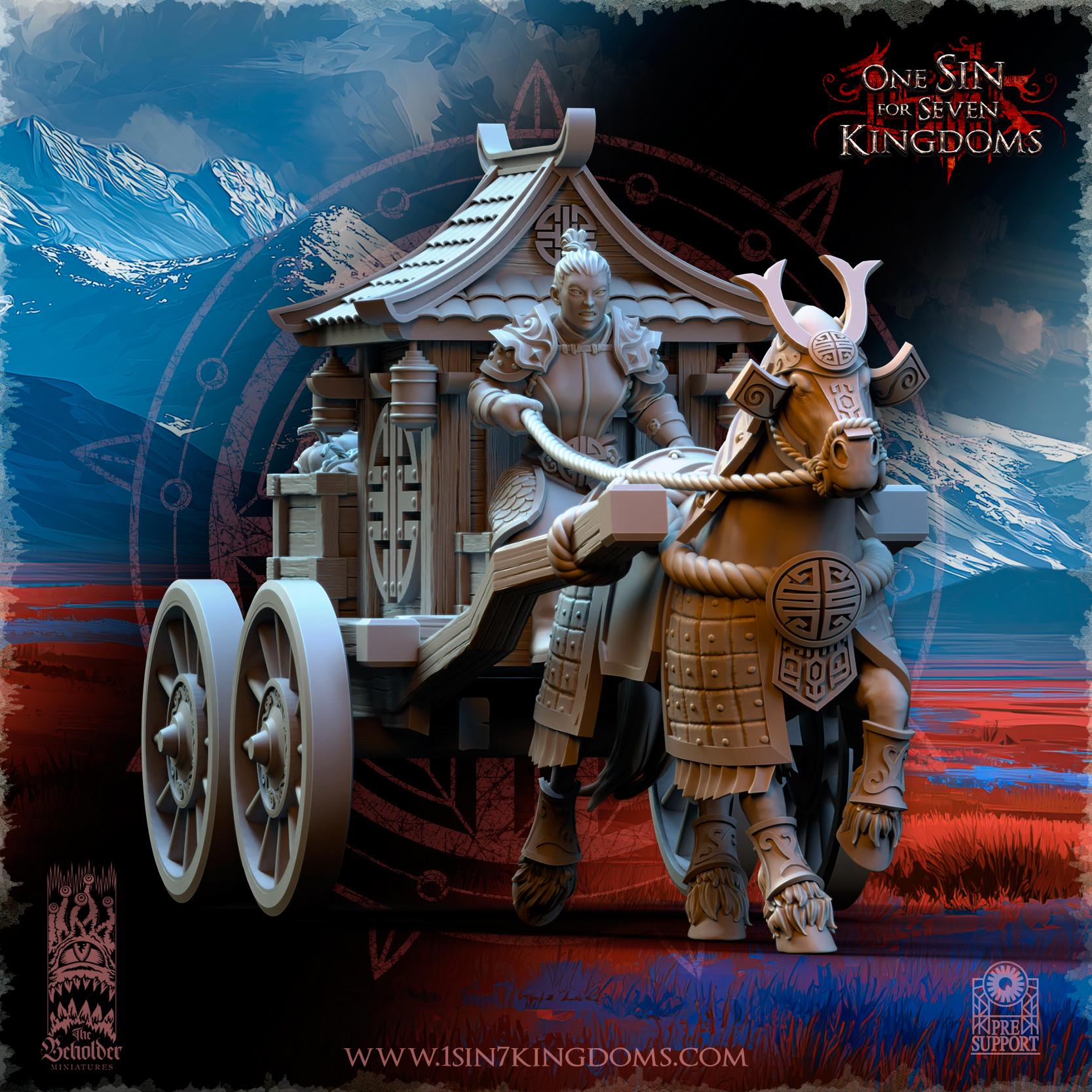 Astarii Dynasty Imperial Supply Chariot - in 12k by TheBeholderMiniatures