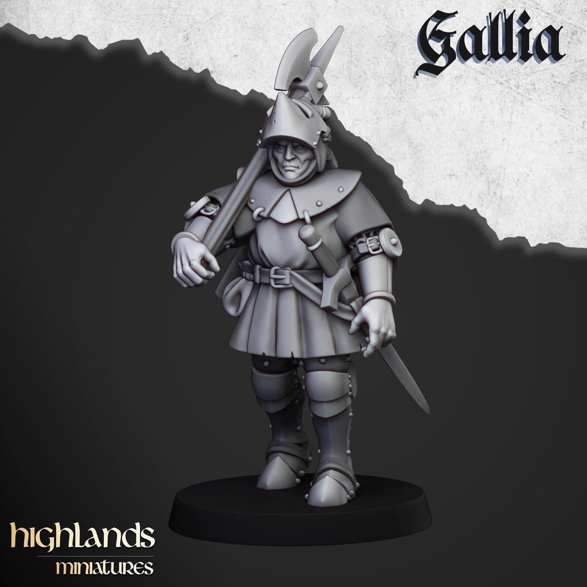 Knights of Gallia on Foot Unit - in 12k- by Highlands Miniatures
