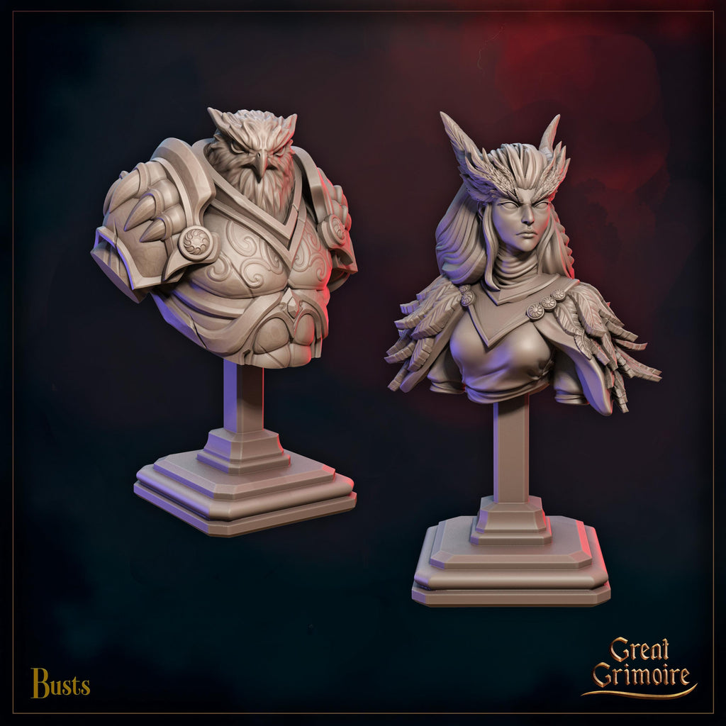 Bust of Sirsha and Leonai - in 12k - by Great Grimoire