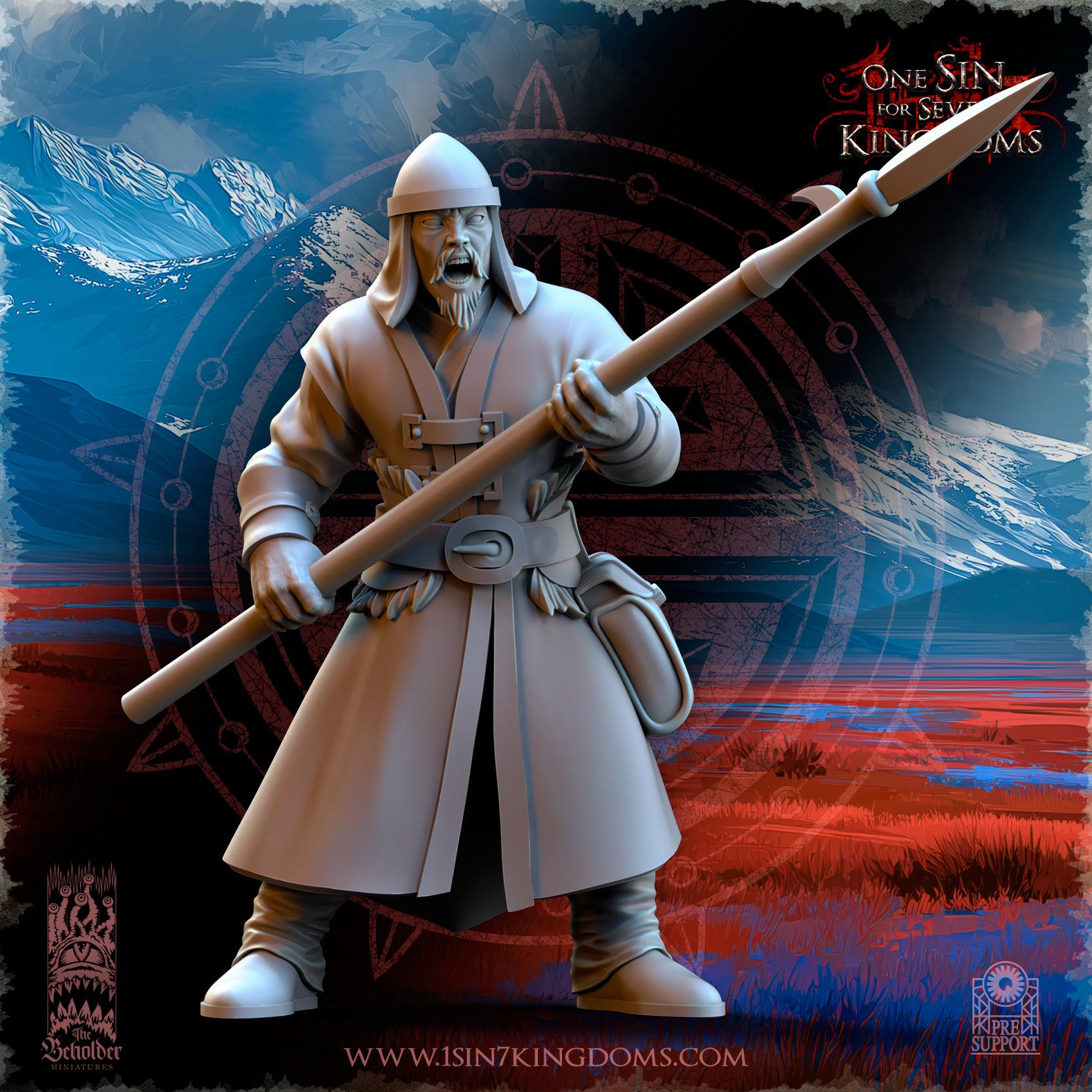 Astarii Dynasty Peasant Militia - in 12k by TheBeholderMiniatures