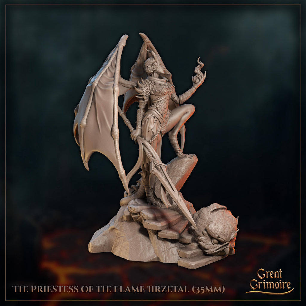 The Priestess of the Flame Iirzetal - in 12k - by Great Grimoire