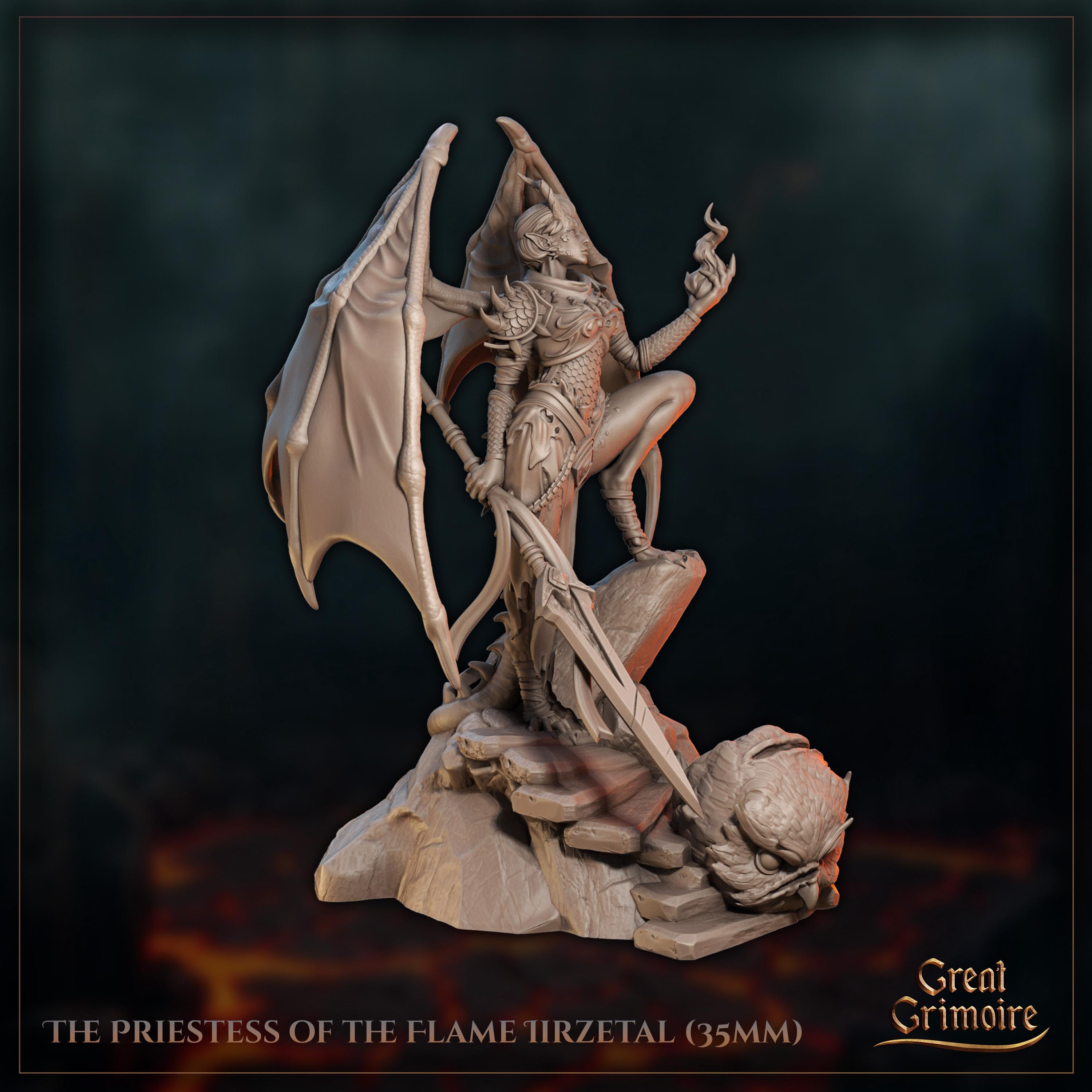 The Priestess of the Flame Iirzetal - in 12k - by Great Grimoire