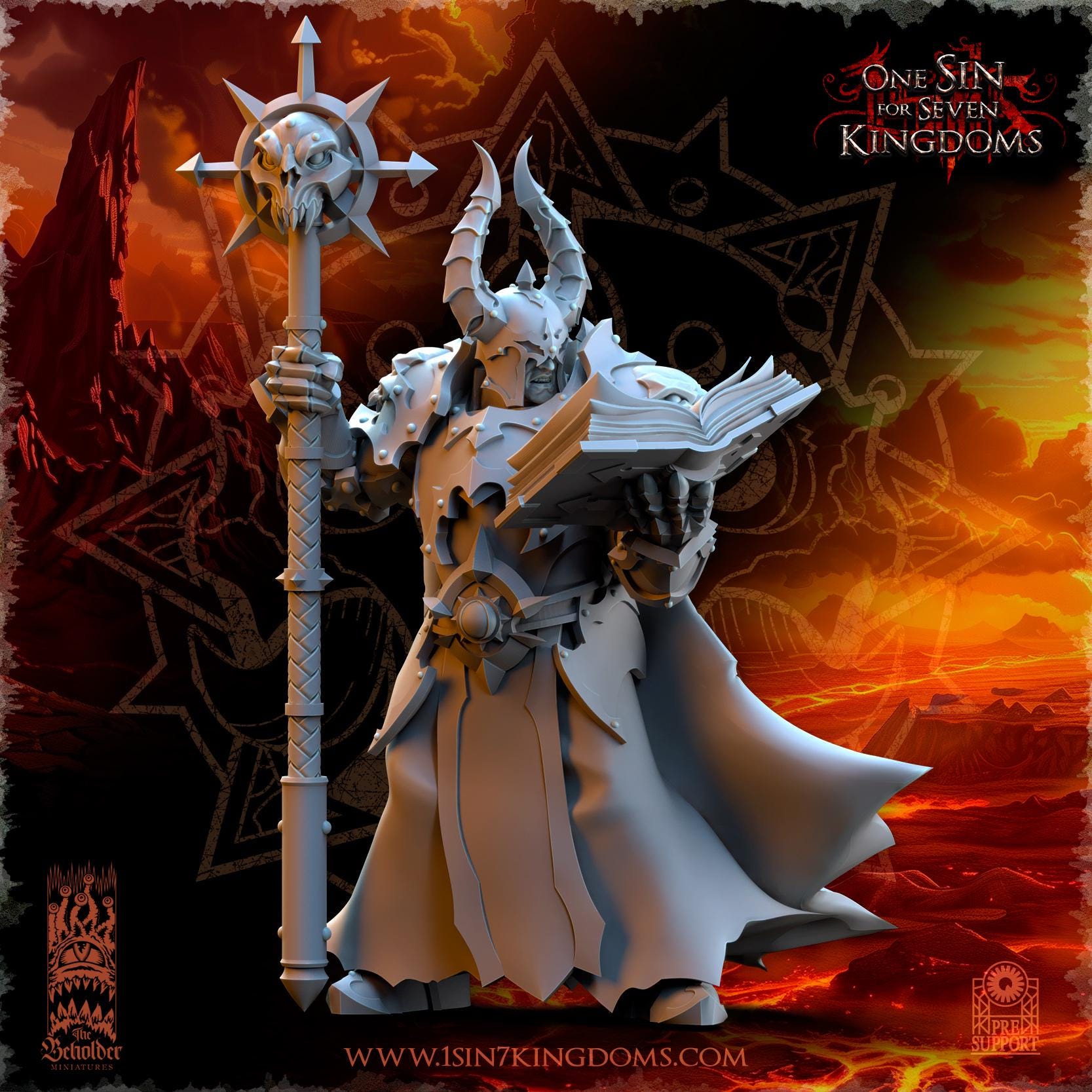 Demonaz, Ascended Sorcerer - in 12k- by TheBeholderMiniatures