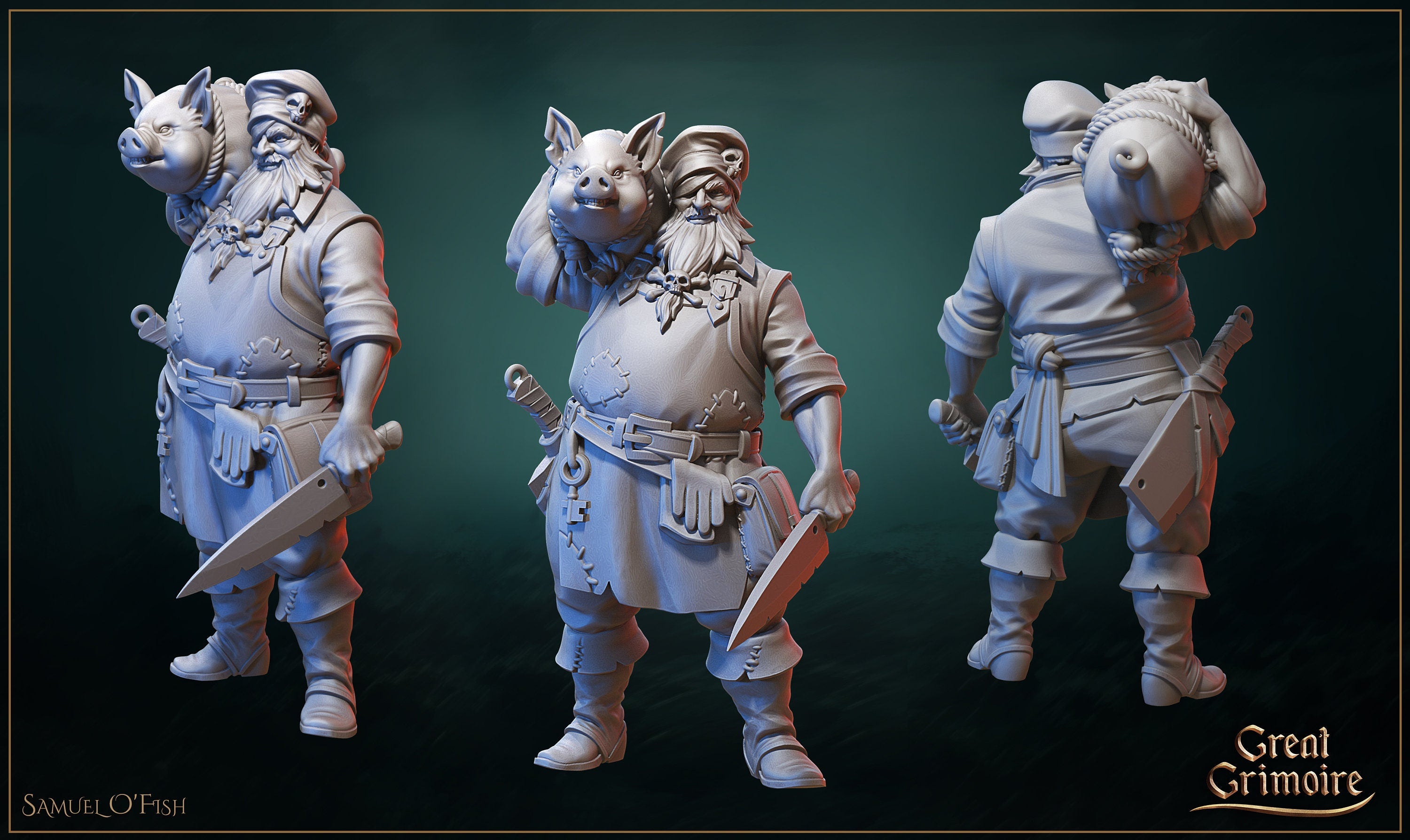 5 Model Pirate Pack - in 12k - by Great Grimoire