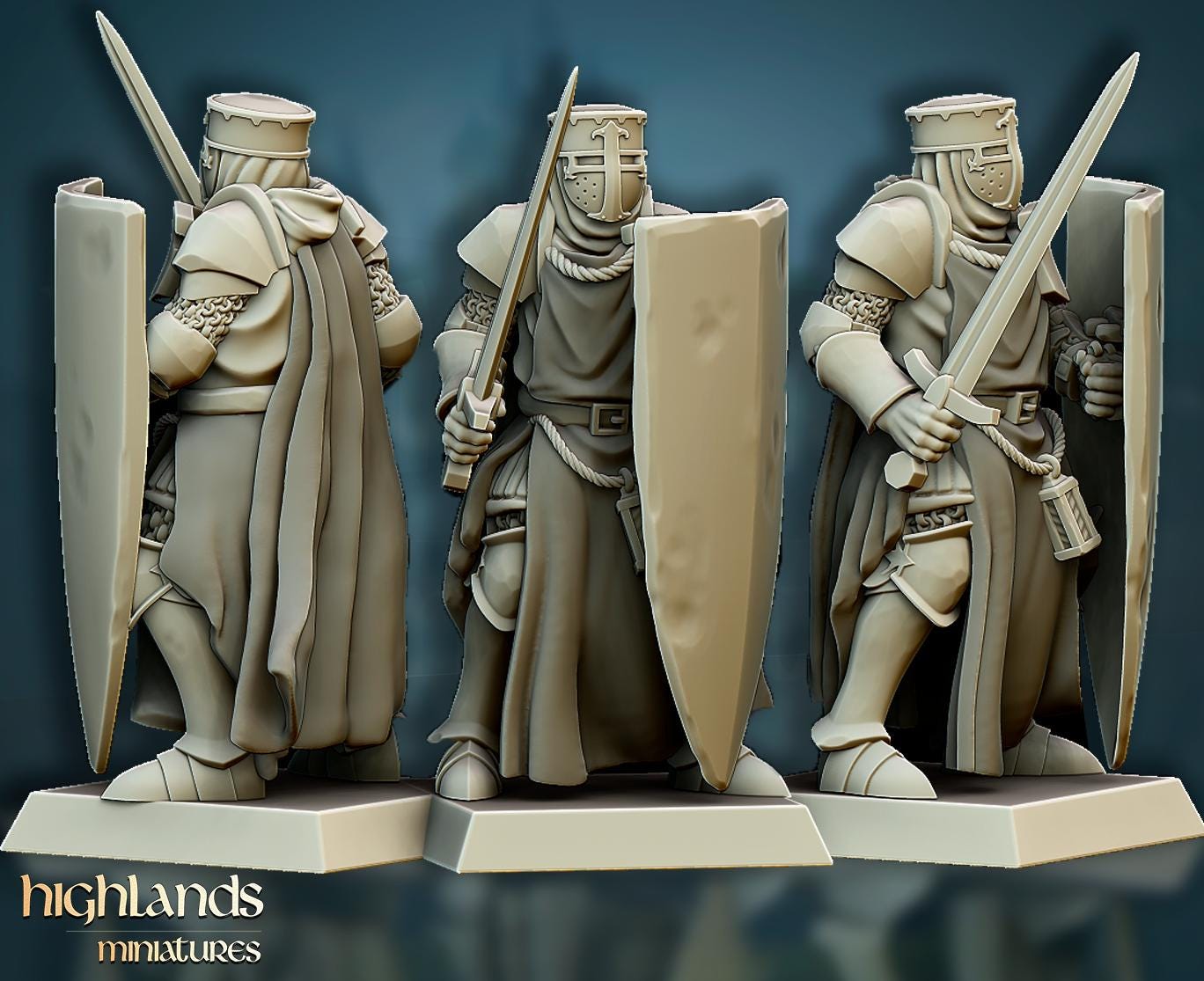 Crusaders Core Unit - in 12k- by Highlands Miniatures